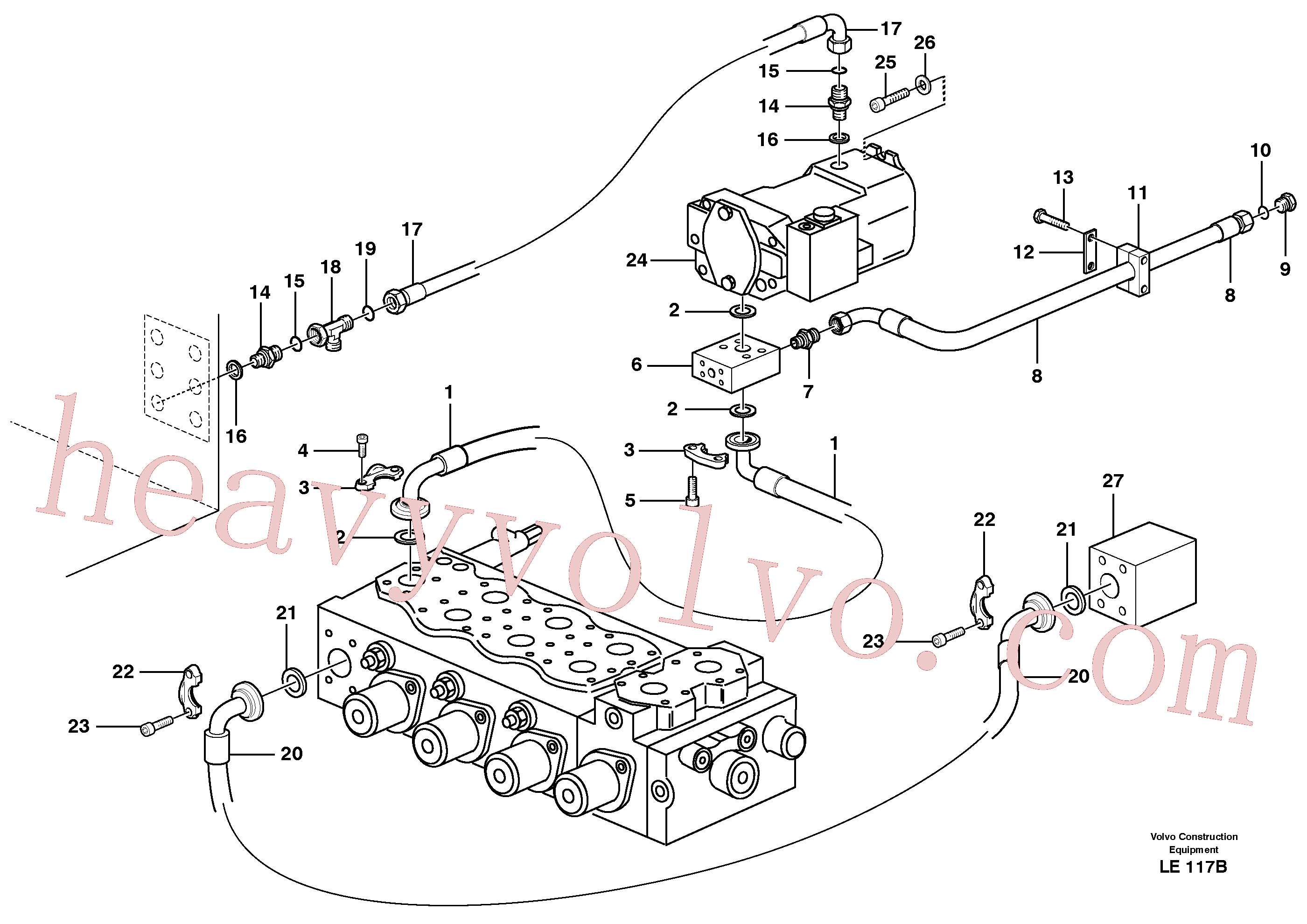 VOE935269 for Volvo Hydraulic system, feed line(LE117B assembly)