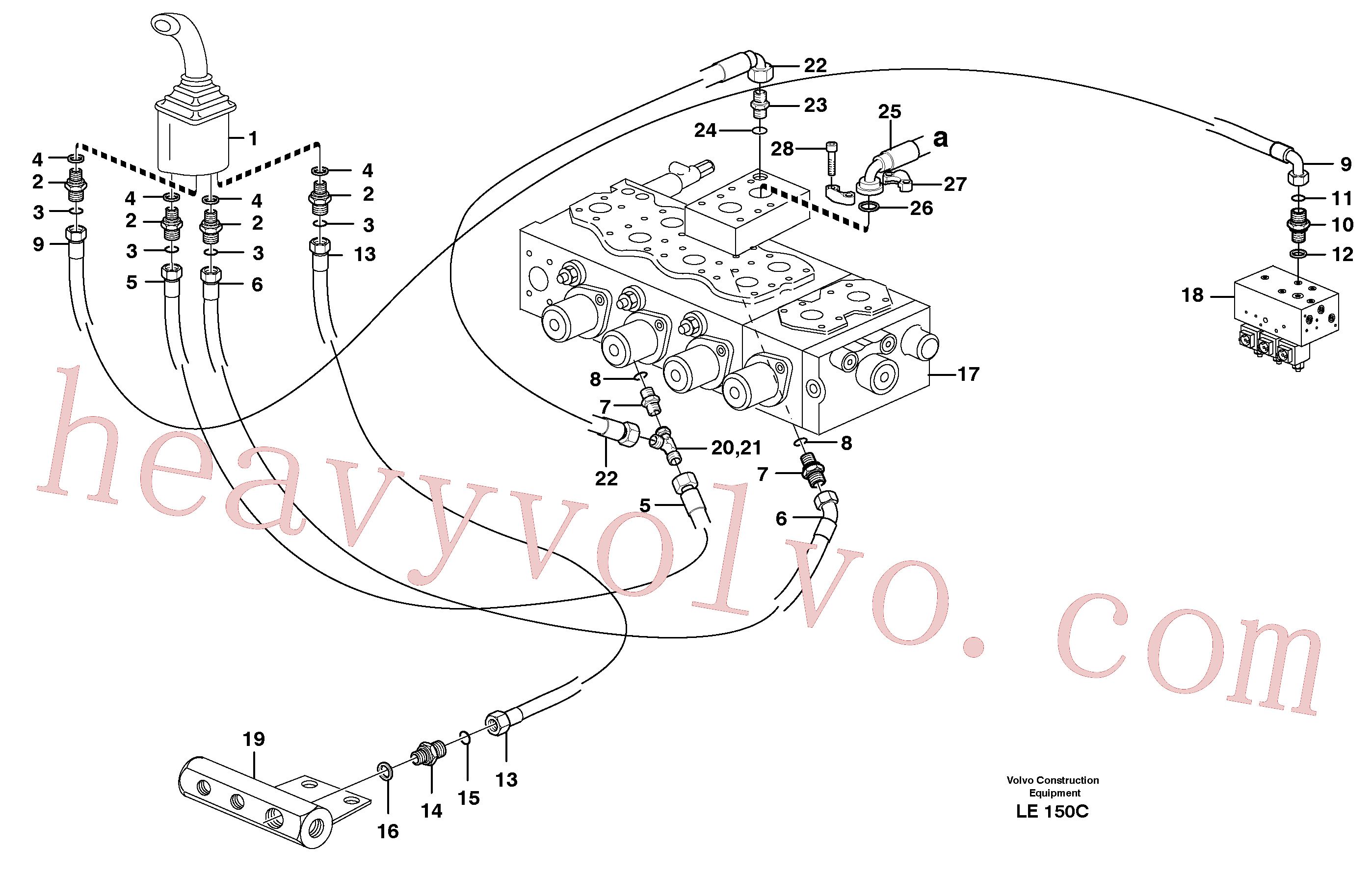 VOE14372714 for Volvo Servo hydraulics, dipper arm(LE150C assembly)