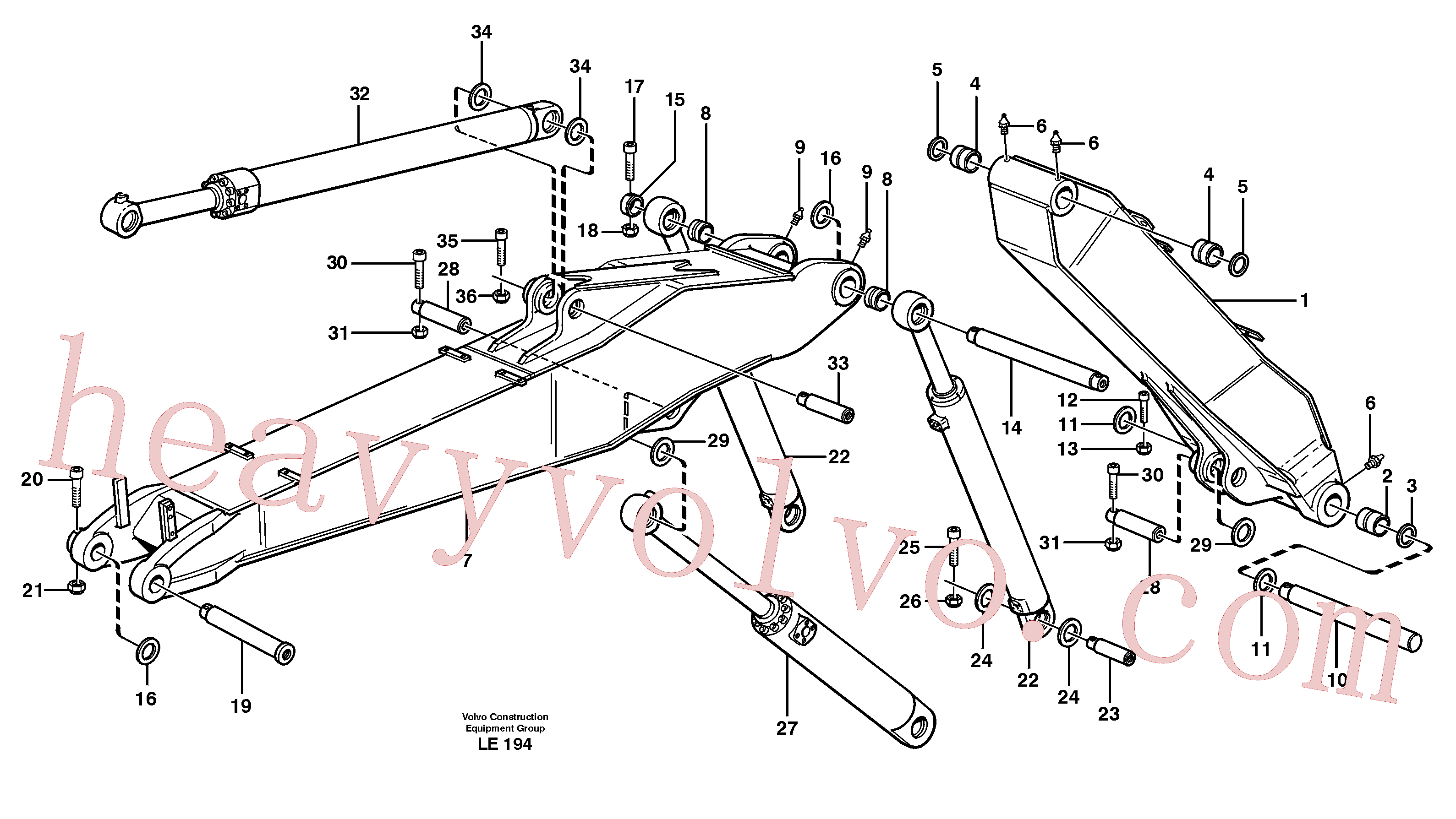 VOE14372489 for Volvo Adjustable boom(LE194 assembly)