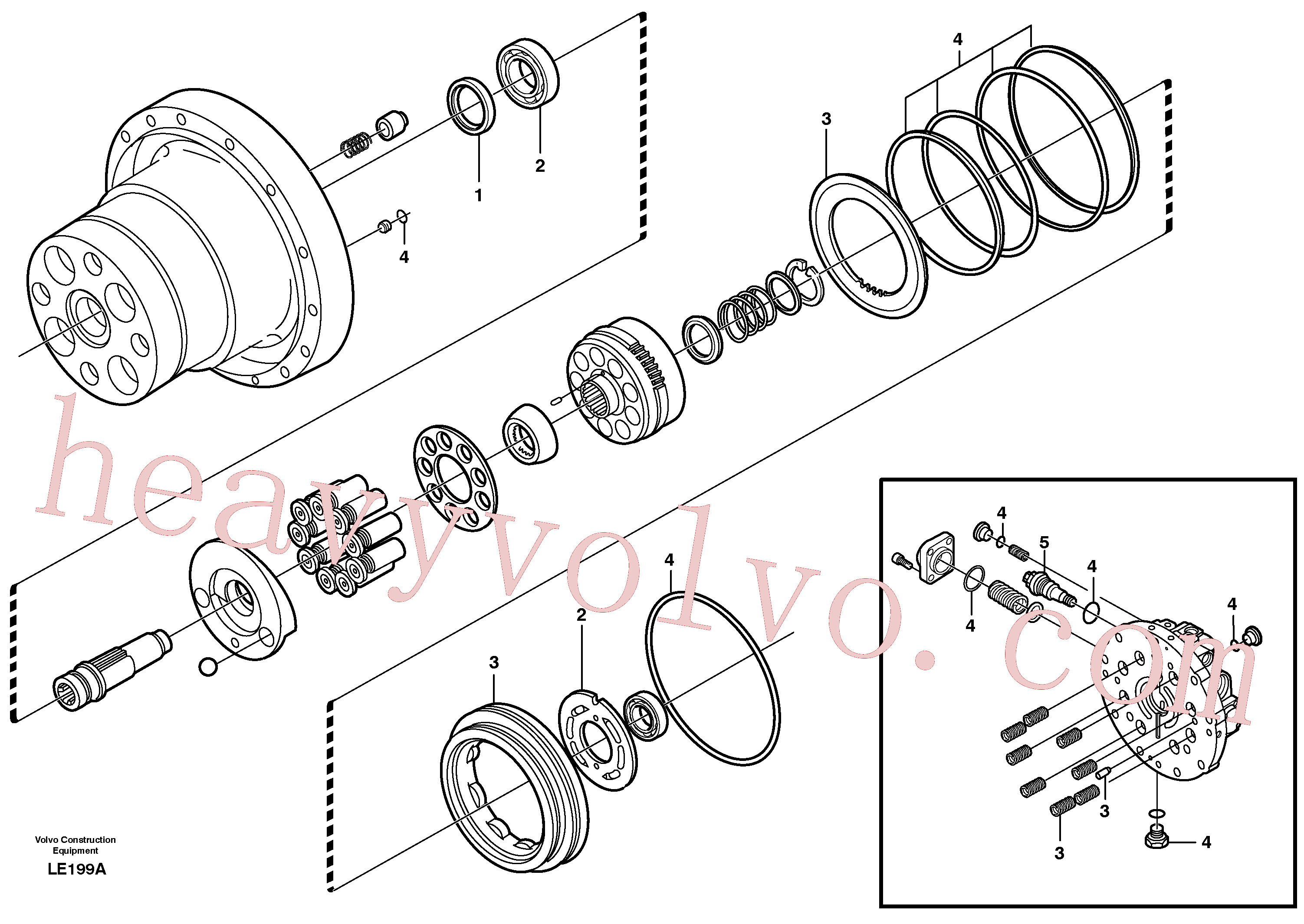 VOE11708620 for Volvo Hydraulic motor, travel(LE199A assembly)