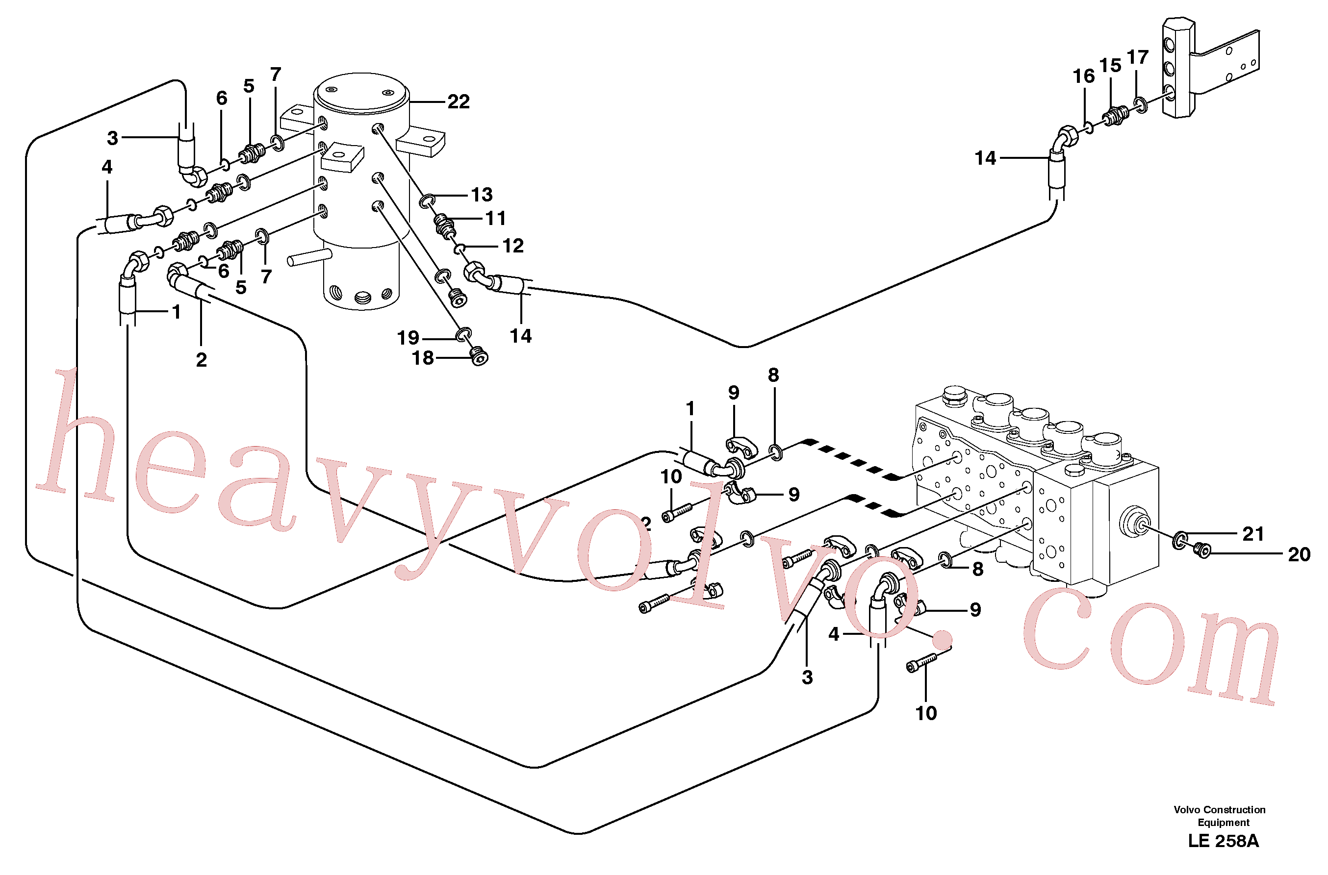 VOE14346759 for Volvo Hydraulic system, transport in uppercarrige(LE258A assembly)