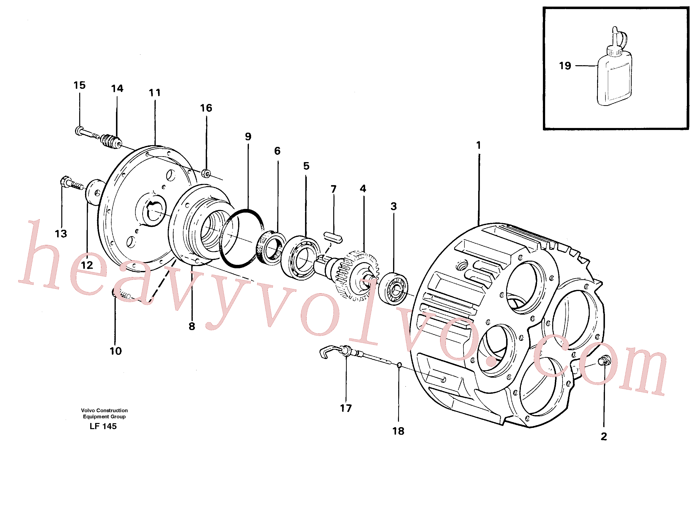 VOE4864294 for Volvo Pump gear box(LF145 assembly)