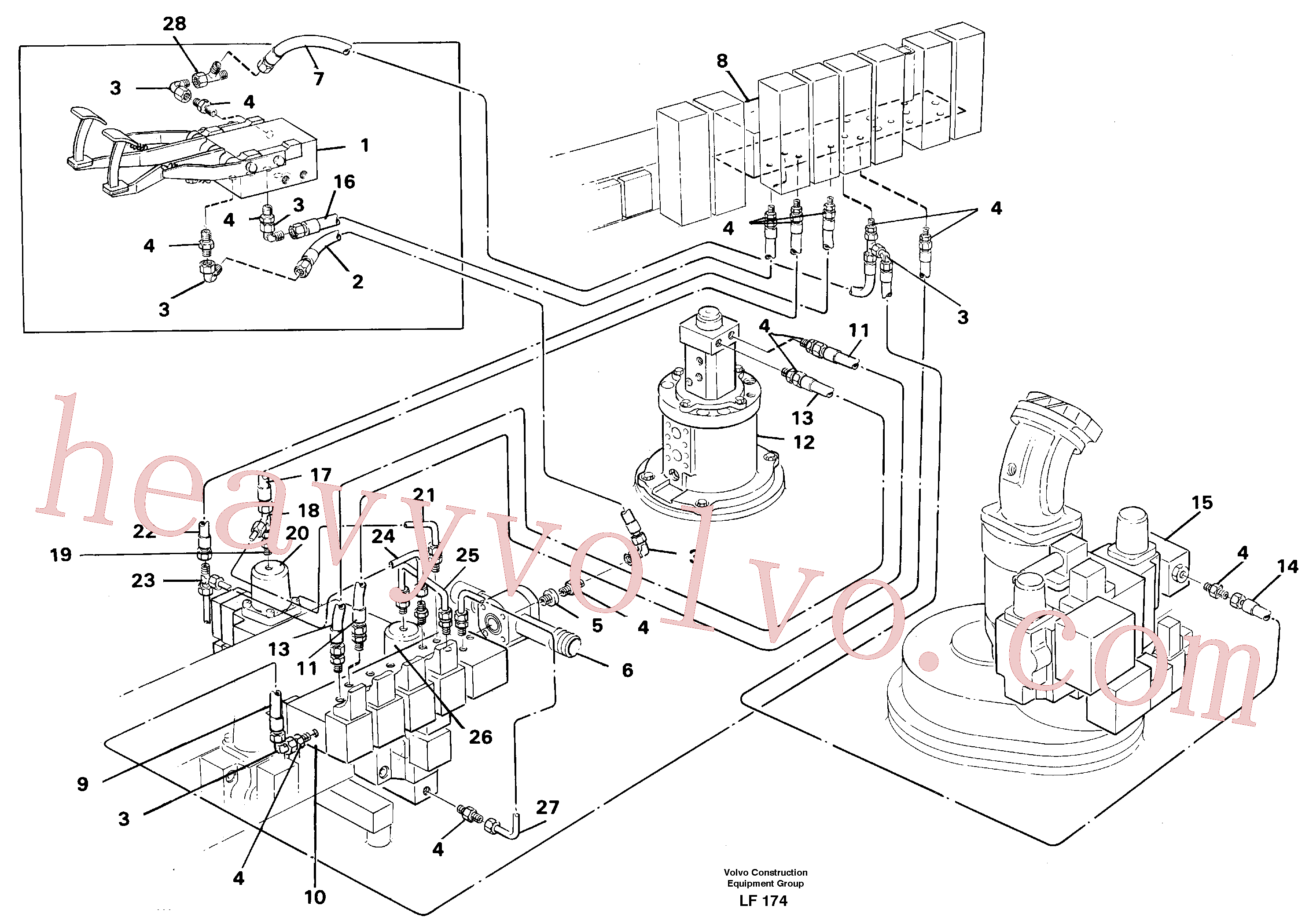 VOE14232859 for Volvo Servohydraulik, travel(LF174 assembly)