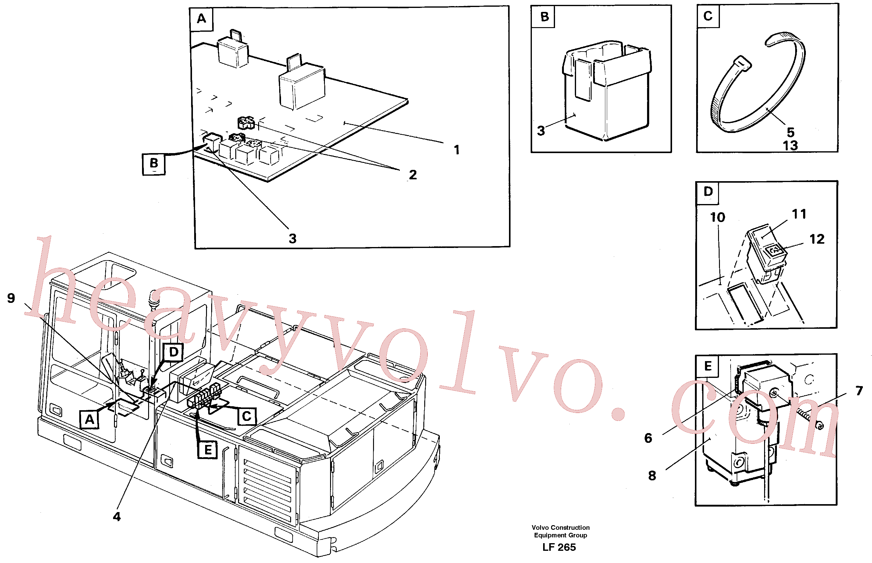 VOE14263046 for Volvo Electric installation forslope bucket/grab equipm.in base machine(LF265 assembly)