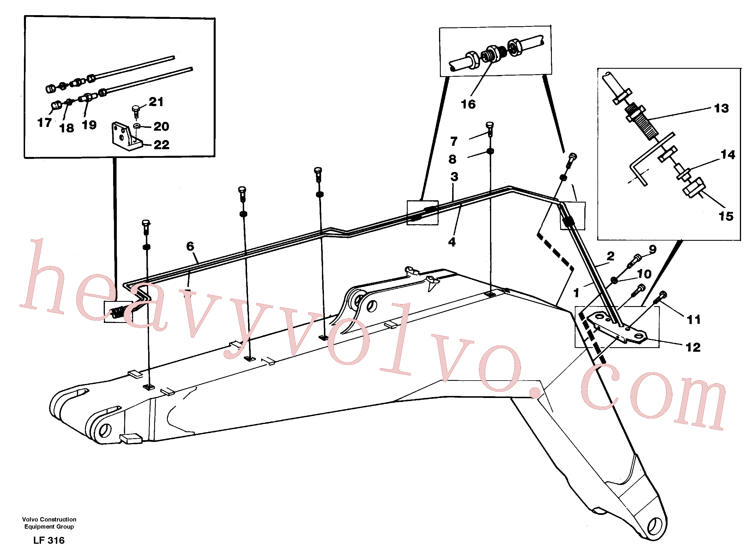 VOE14255552 for Volvo Hydr. quick fit equipm. on mono boom(LF316 assembly)