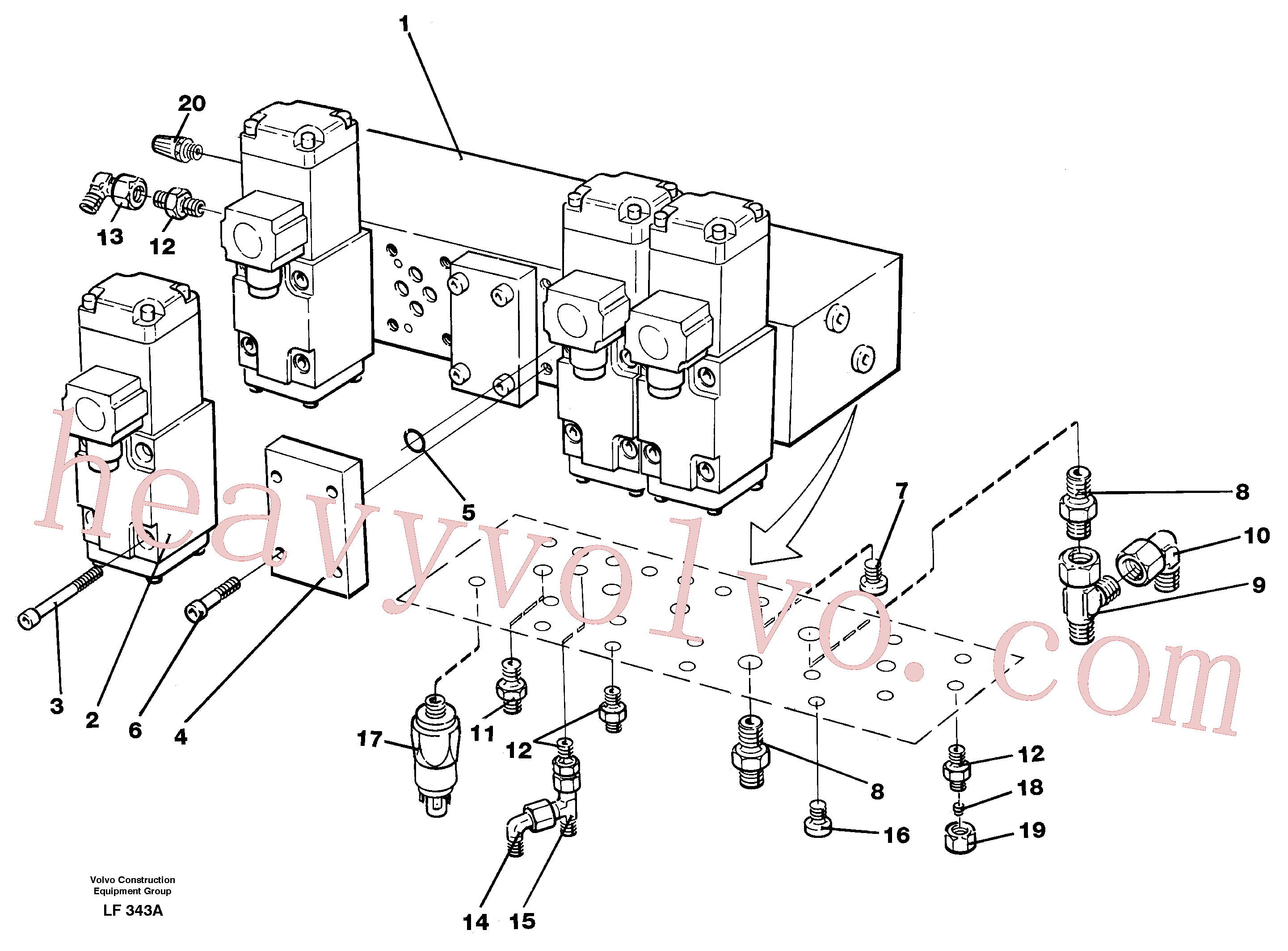 VOE14012384 for Volvo Stop control block(LF343A assembly)