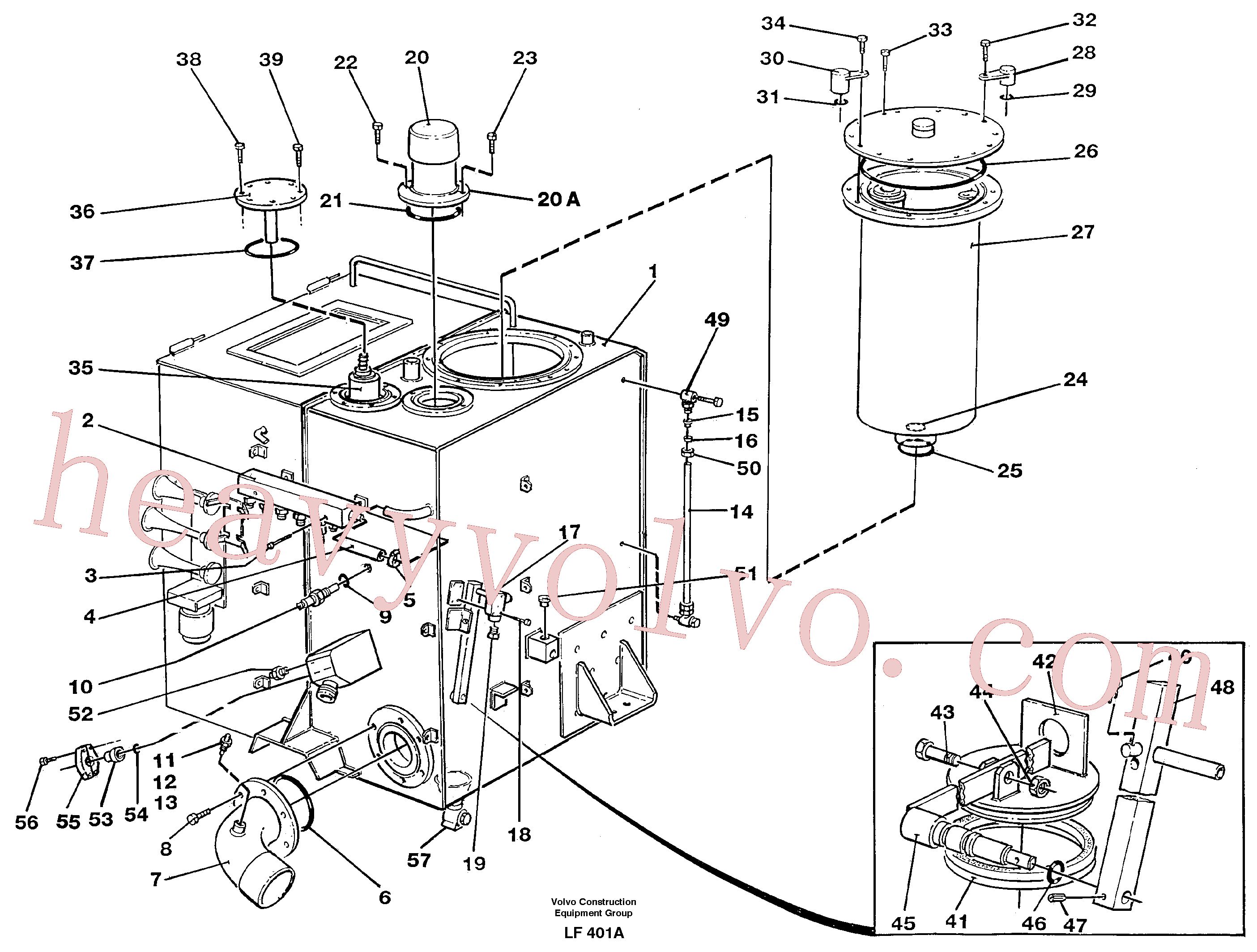 VOE14048868 for Volvo Hydraulic oil tank(LF401A assembly)