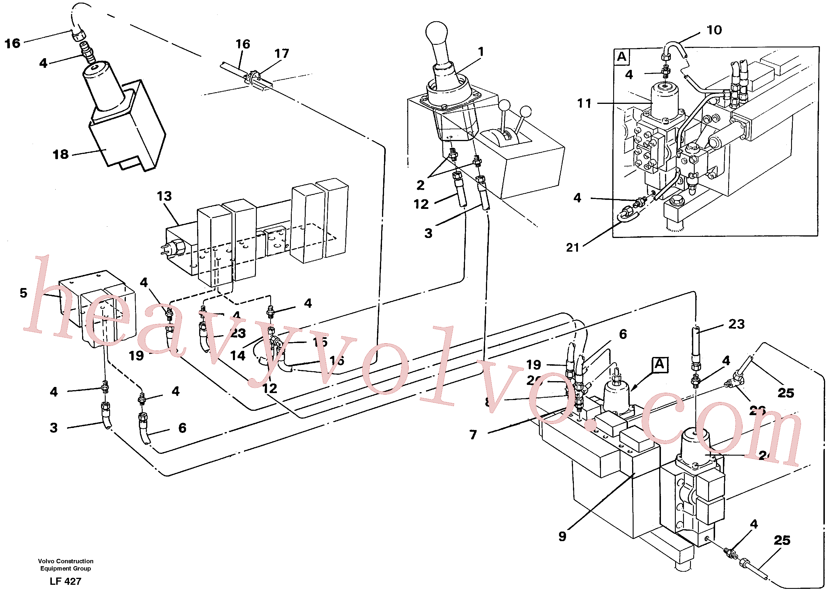 VOE14249355 for Volvo Servo hydraulics, boom(LF427 assembly)