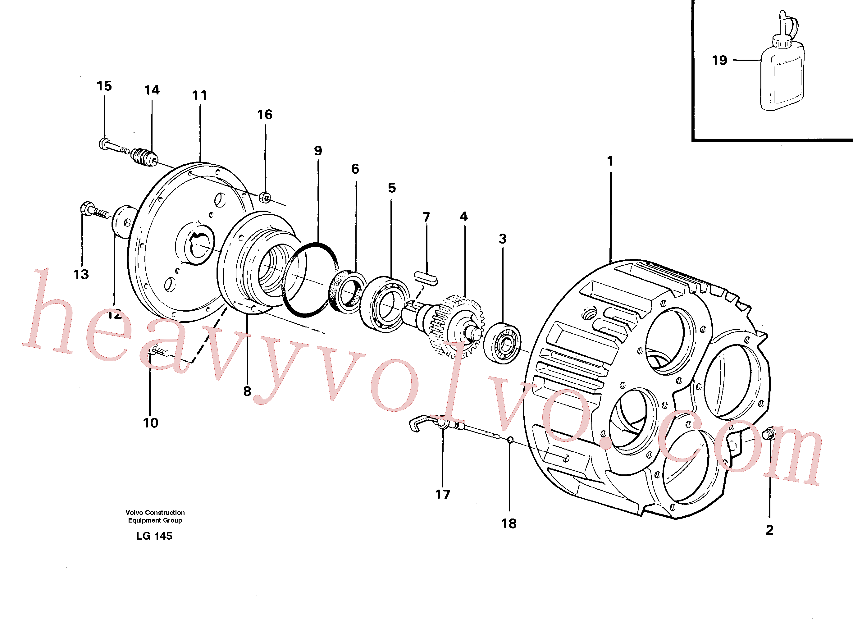 VOE4864294 for Volvo Pump gear box(LG145 assembly)