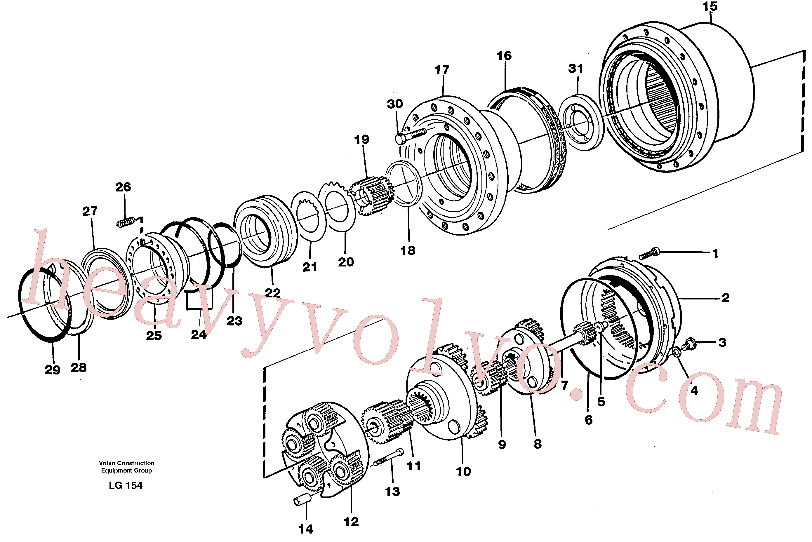 RM70921069 for Volvo Planetary gear, travel(LG154 assembly)