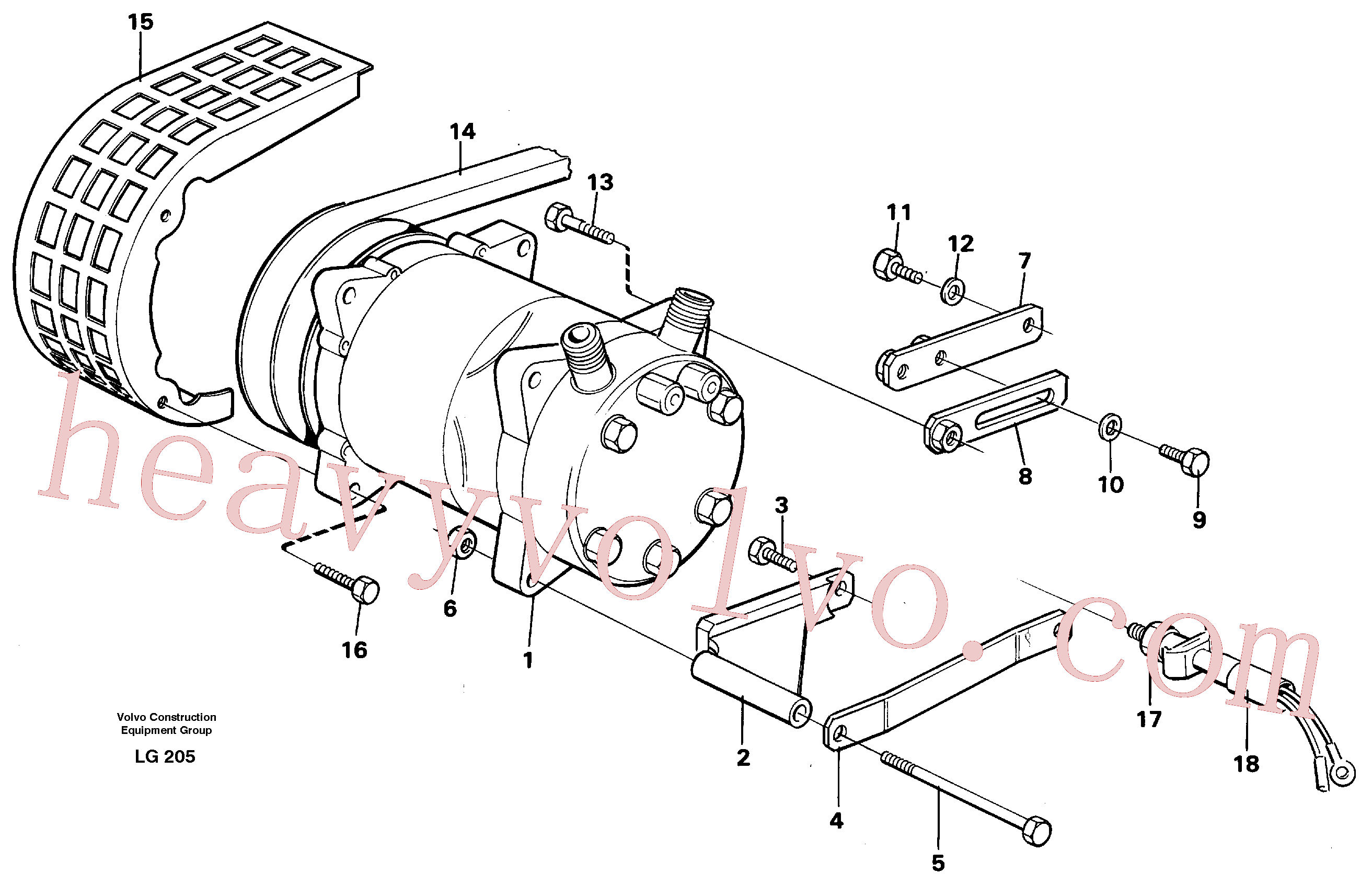 VOE14247403 for Volvo Compressor with fitting parts. Cooling agent, R12,r134a(LG205 assembly)