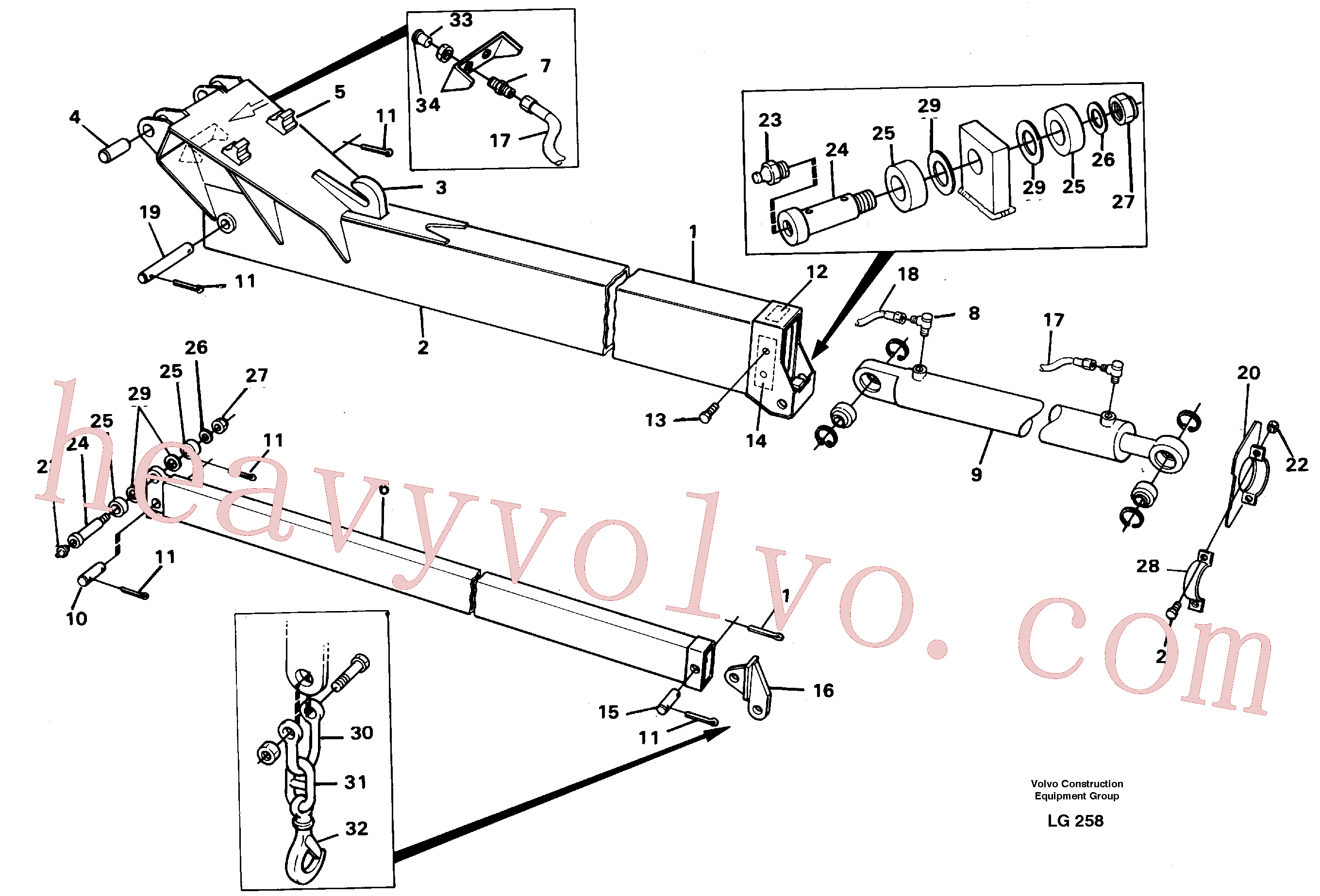 VOE14026330 for Volvo Jib(LG258 assembly)