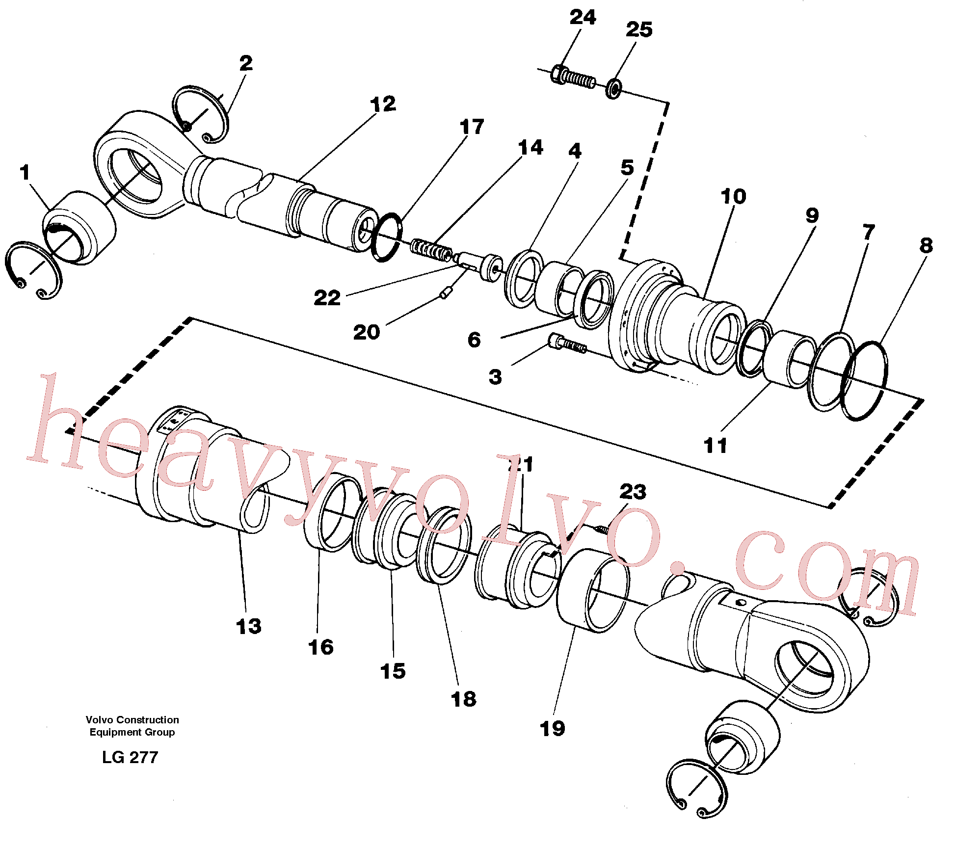 VOE14237771 for Volvo Dipper arm cylinder(LG277 assembly)