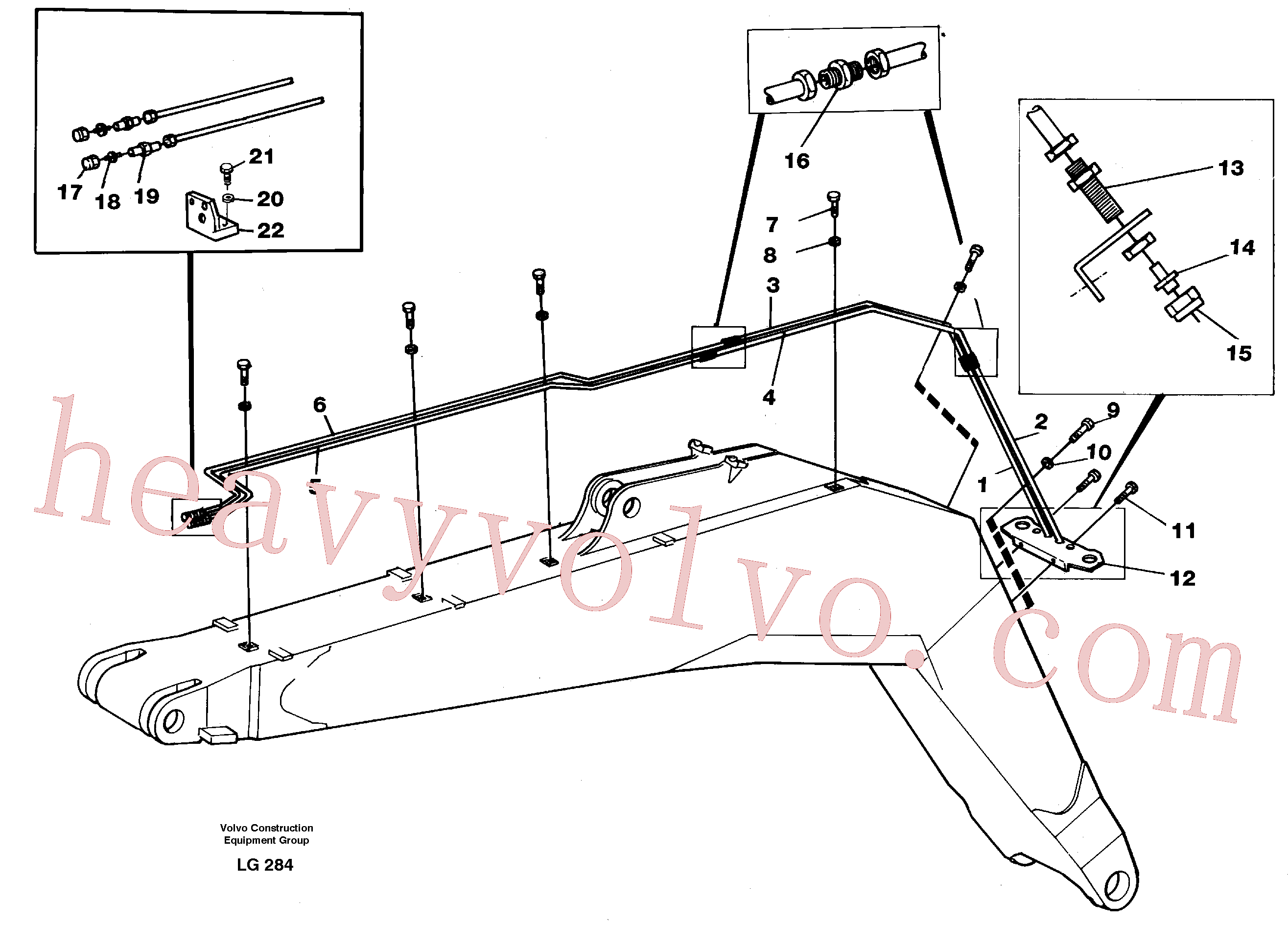 VOE14255552 for Volvo Hydr. quick fit equipm. on mono boom(LG284 assembly)