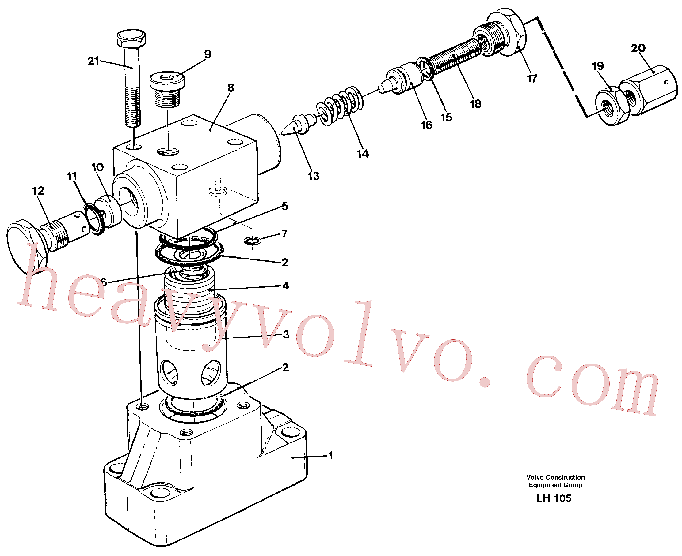 VOE14234502 for Volvo Pressure limiting valve(LH105 assembly)