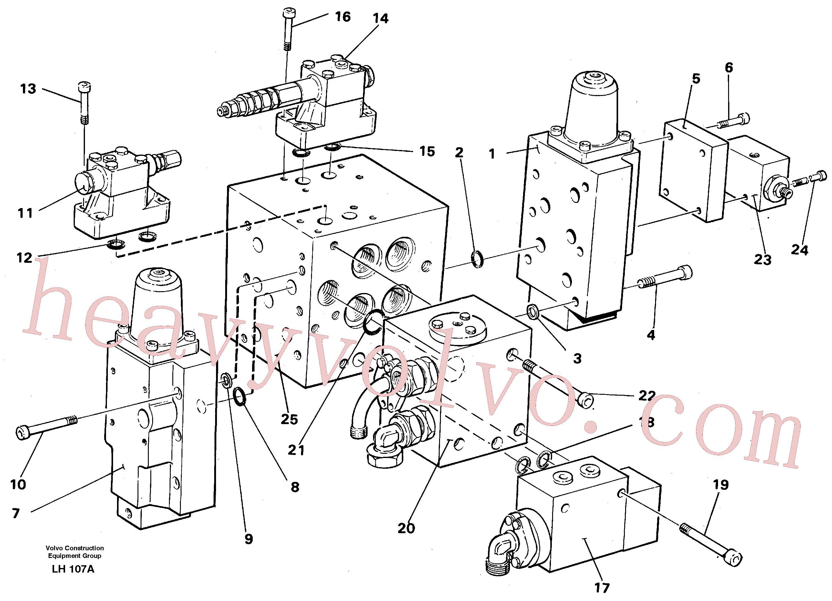 VOE14023256 for Volvo Slew valve assembly Valves(LH107A assembly)