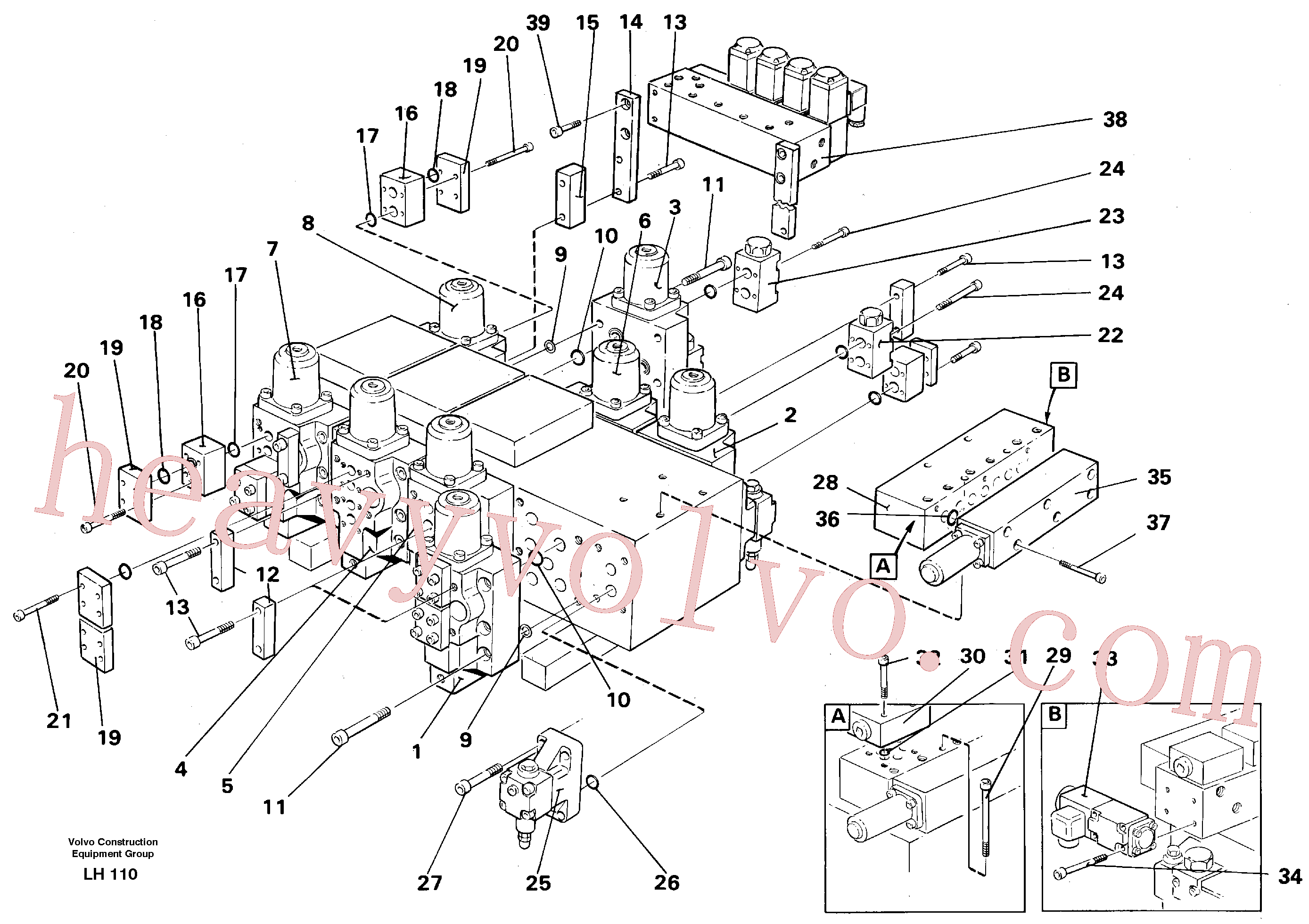 VOE14261539 for Volvo Main valve block, valves(LH110 assembly)