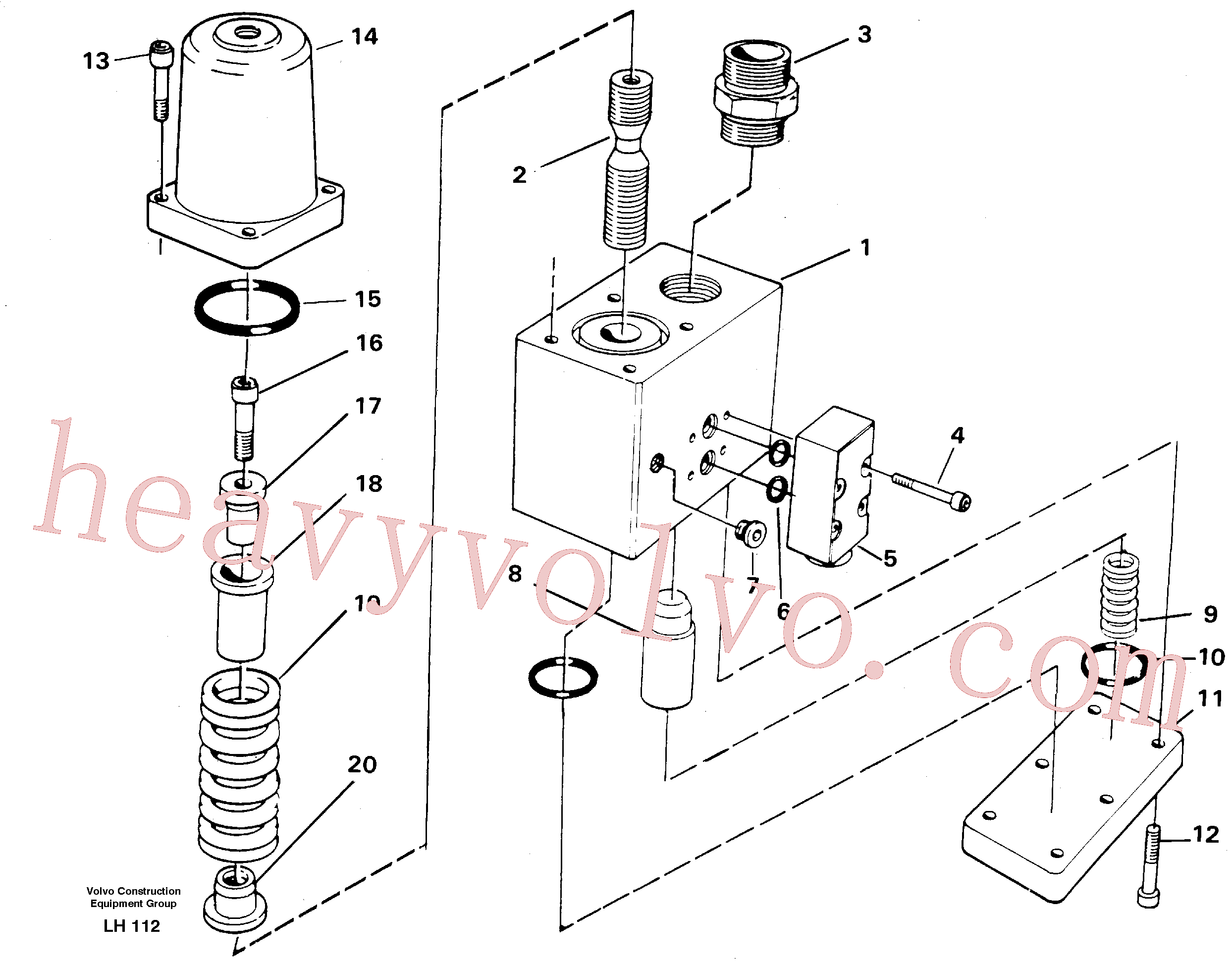 VOE14241321 for Volvo Overcenter valve(LH112 assembly)