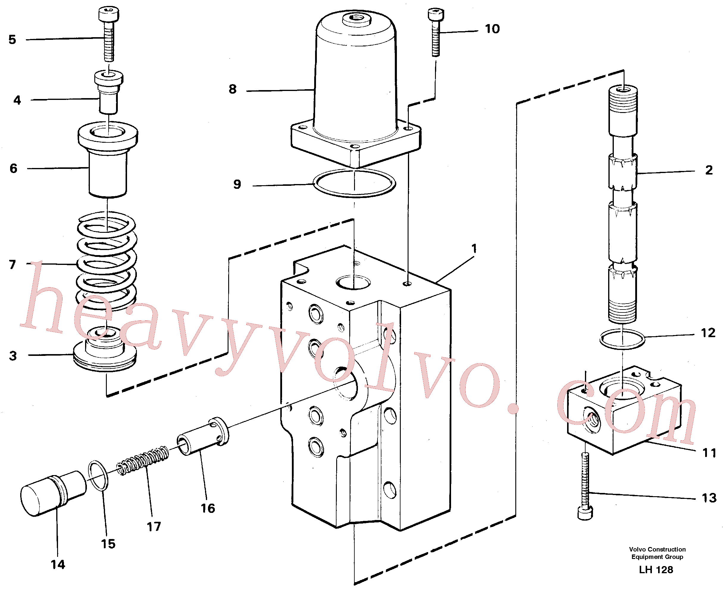 VOE14252110 for Volvo Four-way valves Primary(LH128 assembly)