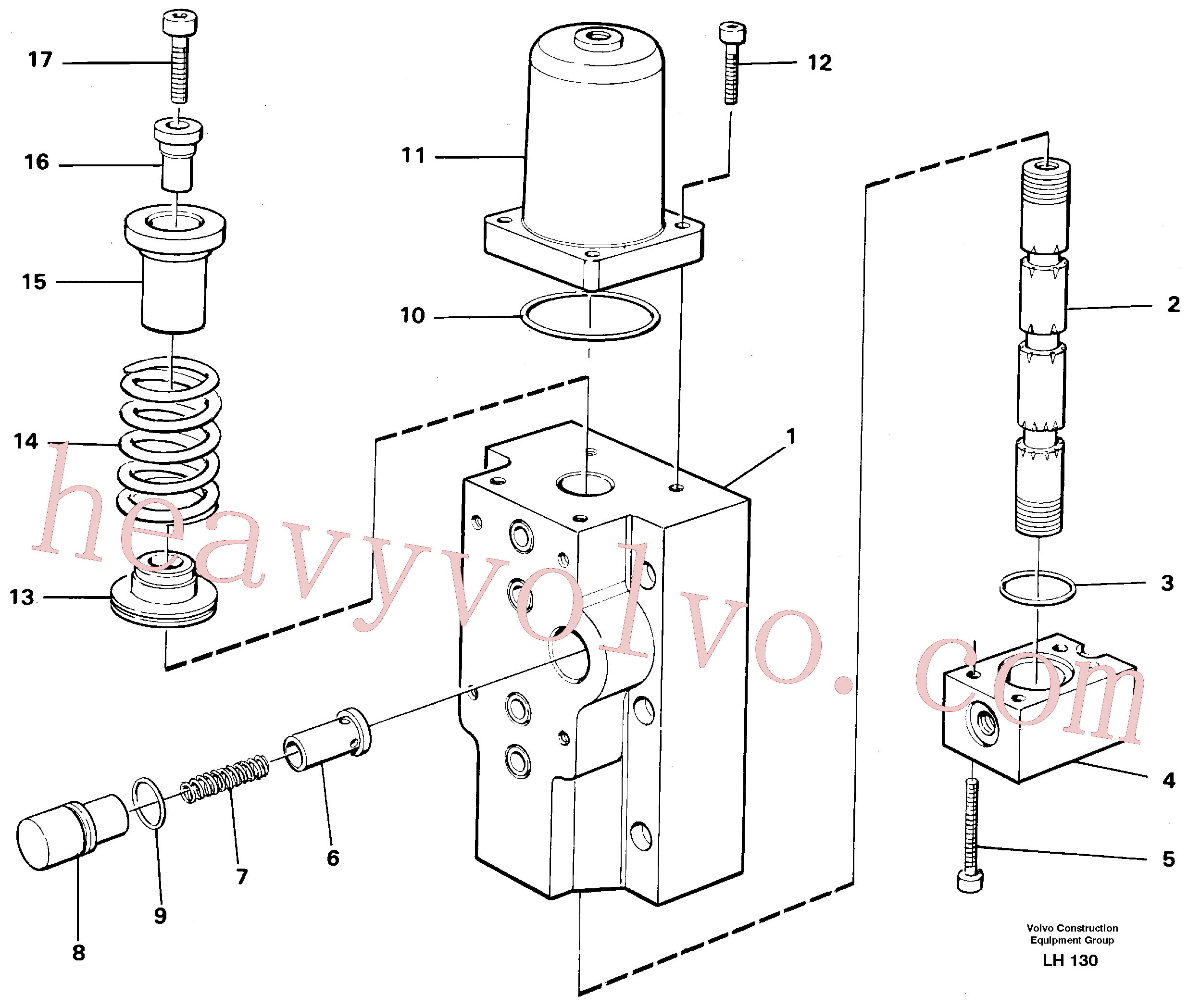 VOE14249826 for Volvo Four-way valve Primary(LH130 assembly)