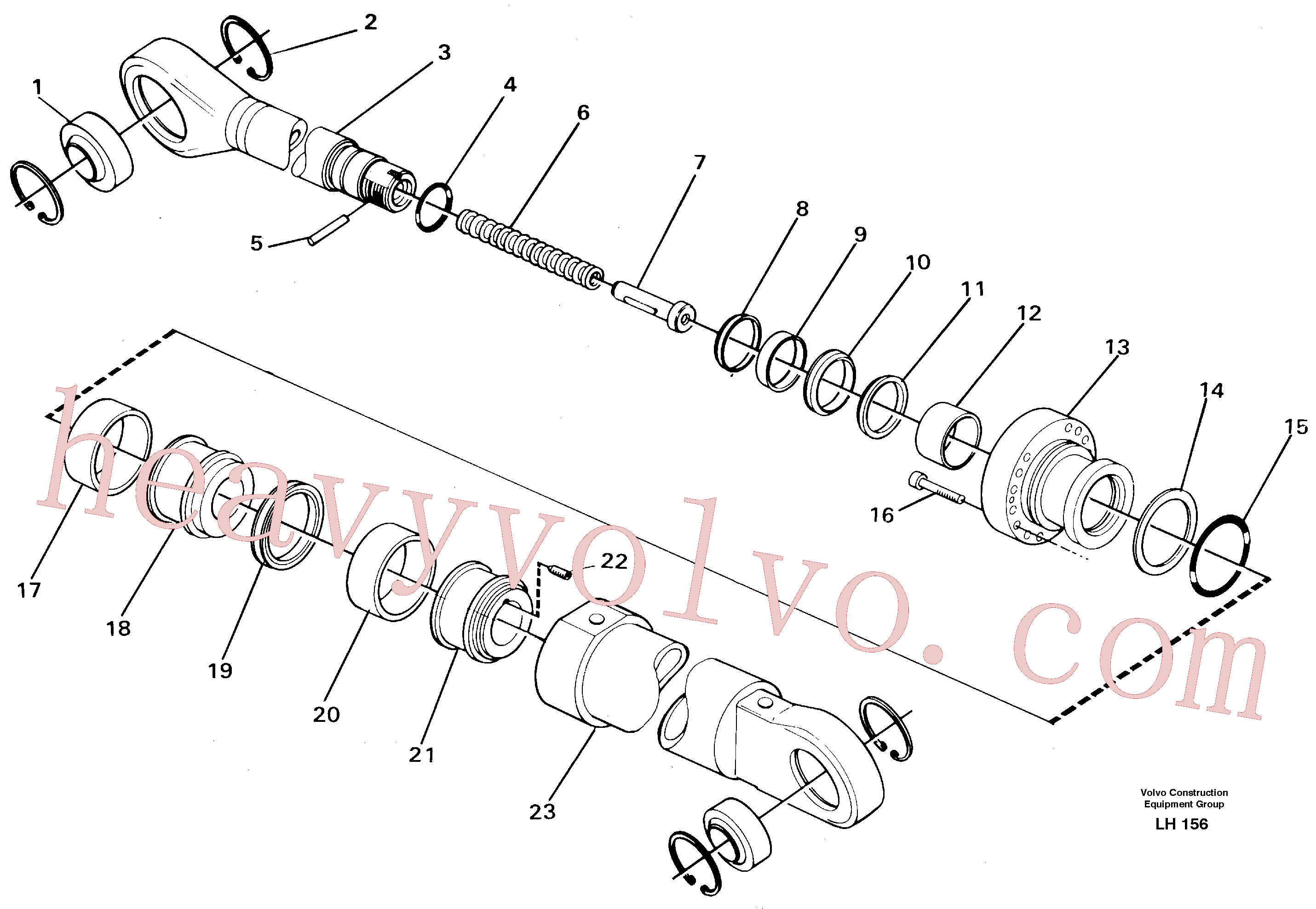 VOE960232 for Volvo Dipper arm cylinder(LH156 assembly)