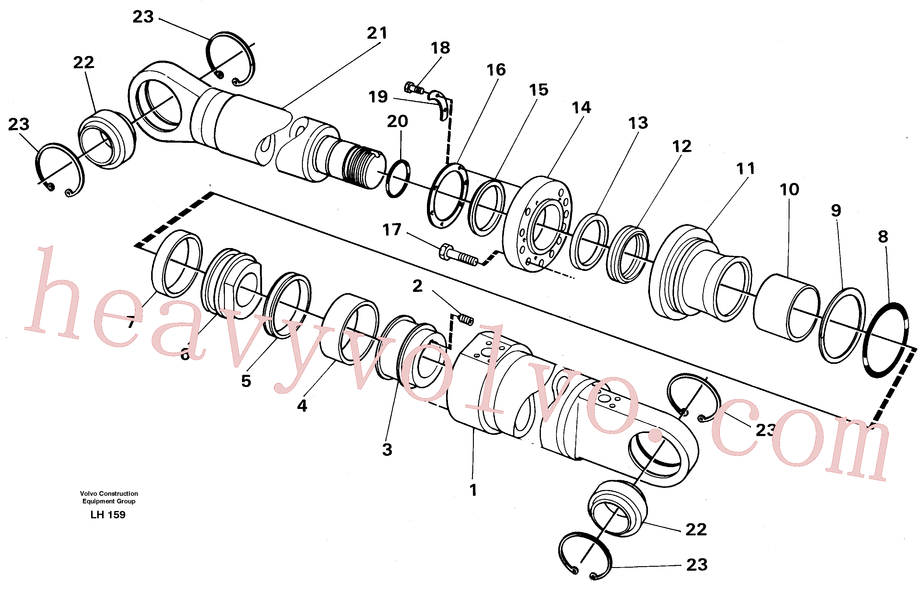 VOE14053354 for Volvo Dipper arm cylinder Material handle equipm.(LH159 assembly)