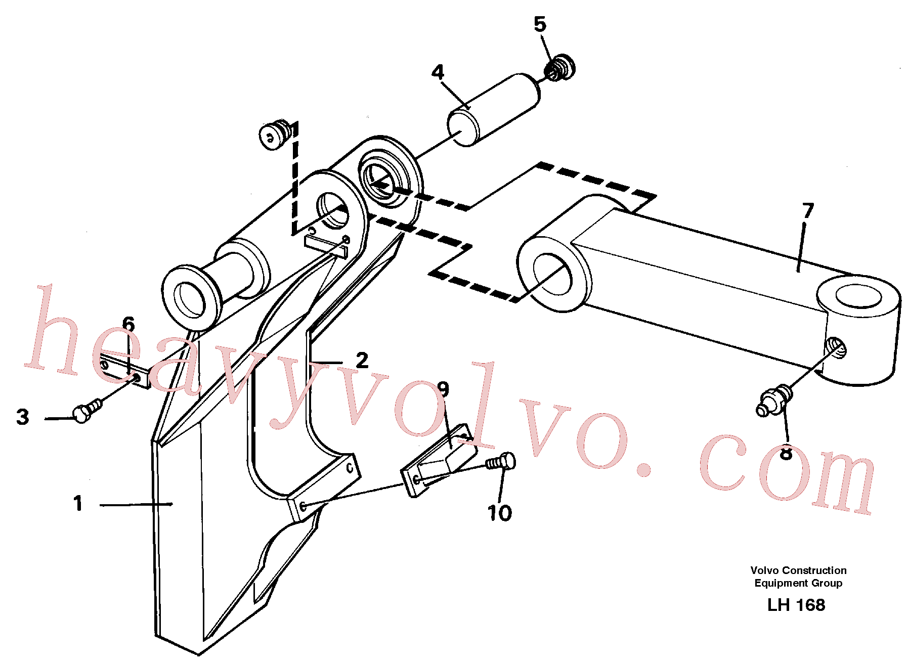 SA1171-75040 for Volvo Clamshell rest(LH168 assembly)