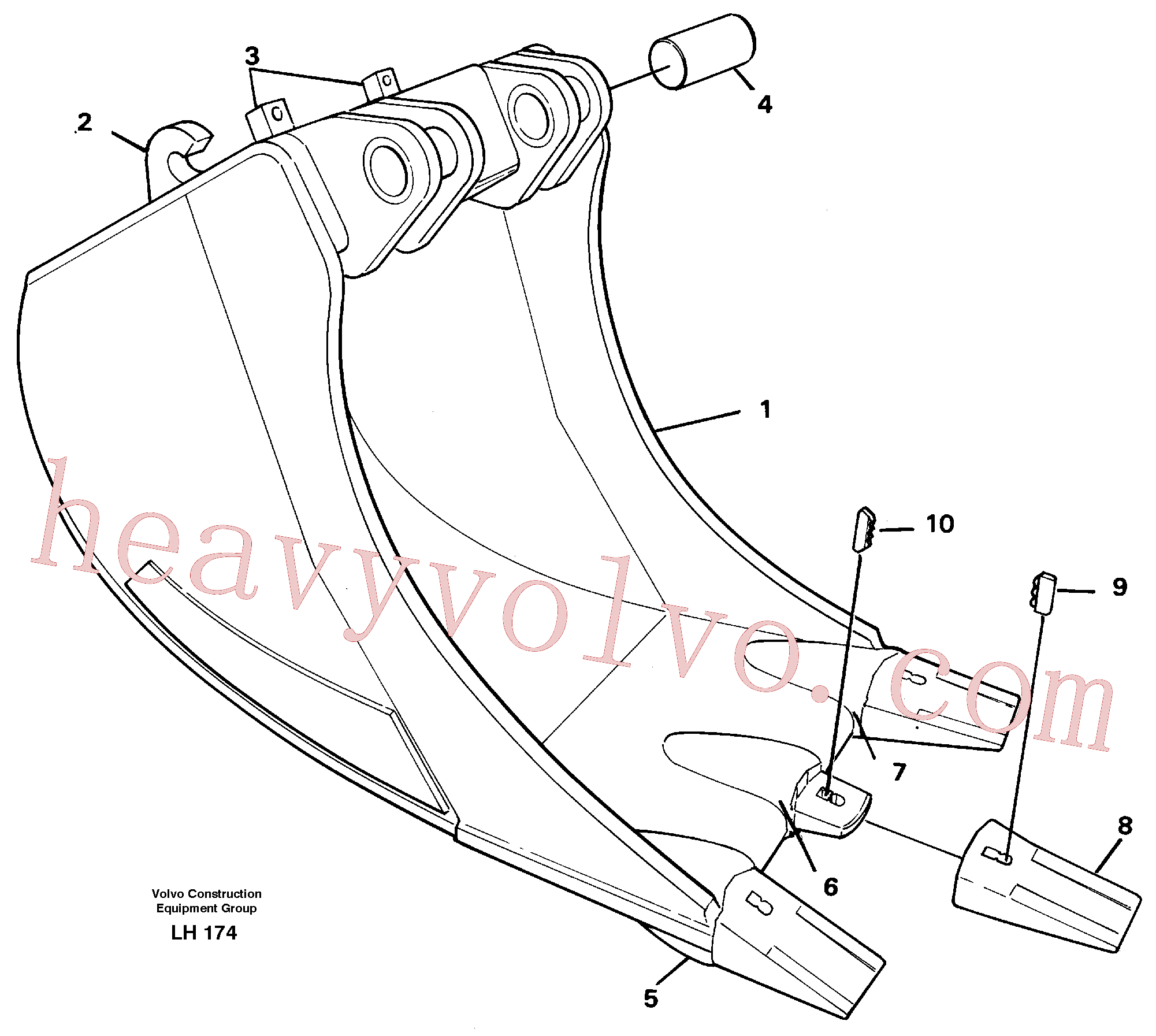 VOE14026418 for Volvo Cable bucket(LH174 assembly)