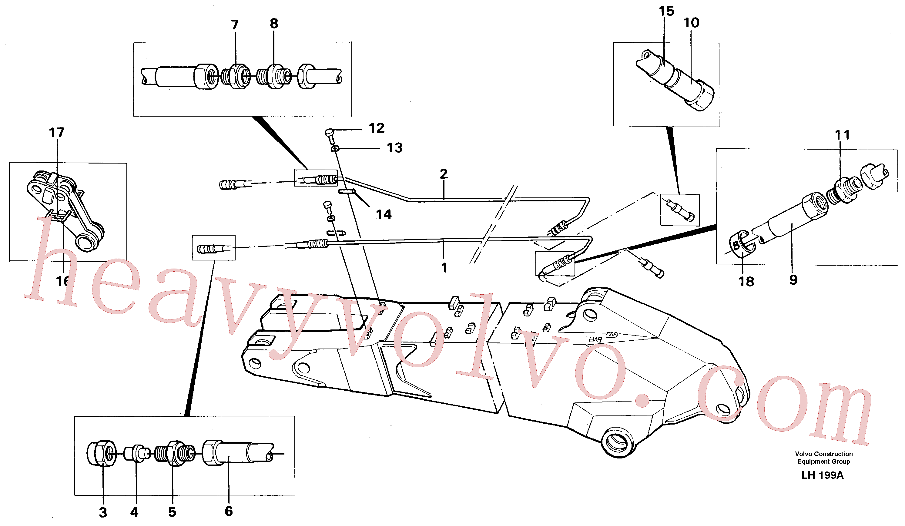 VOE14240729 for Volvo Hydr. quick fit equipm. on long dipper arm(LH199A assembly)