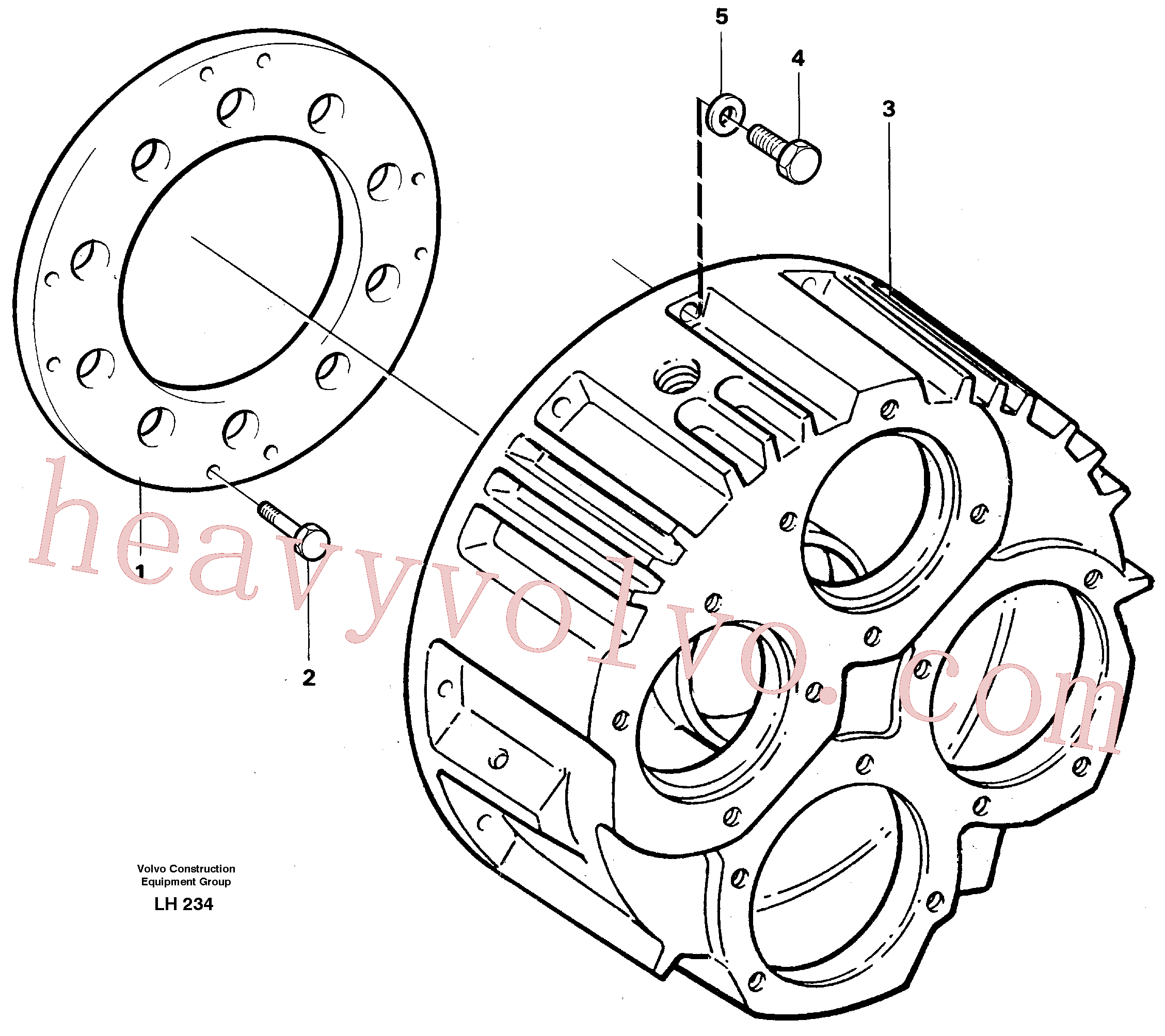 VOE14040583 for Volvo Assembly pump gear box(LH234 assembly)