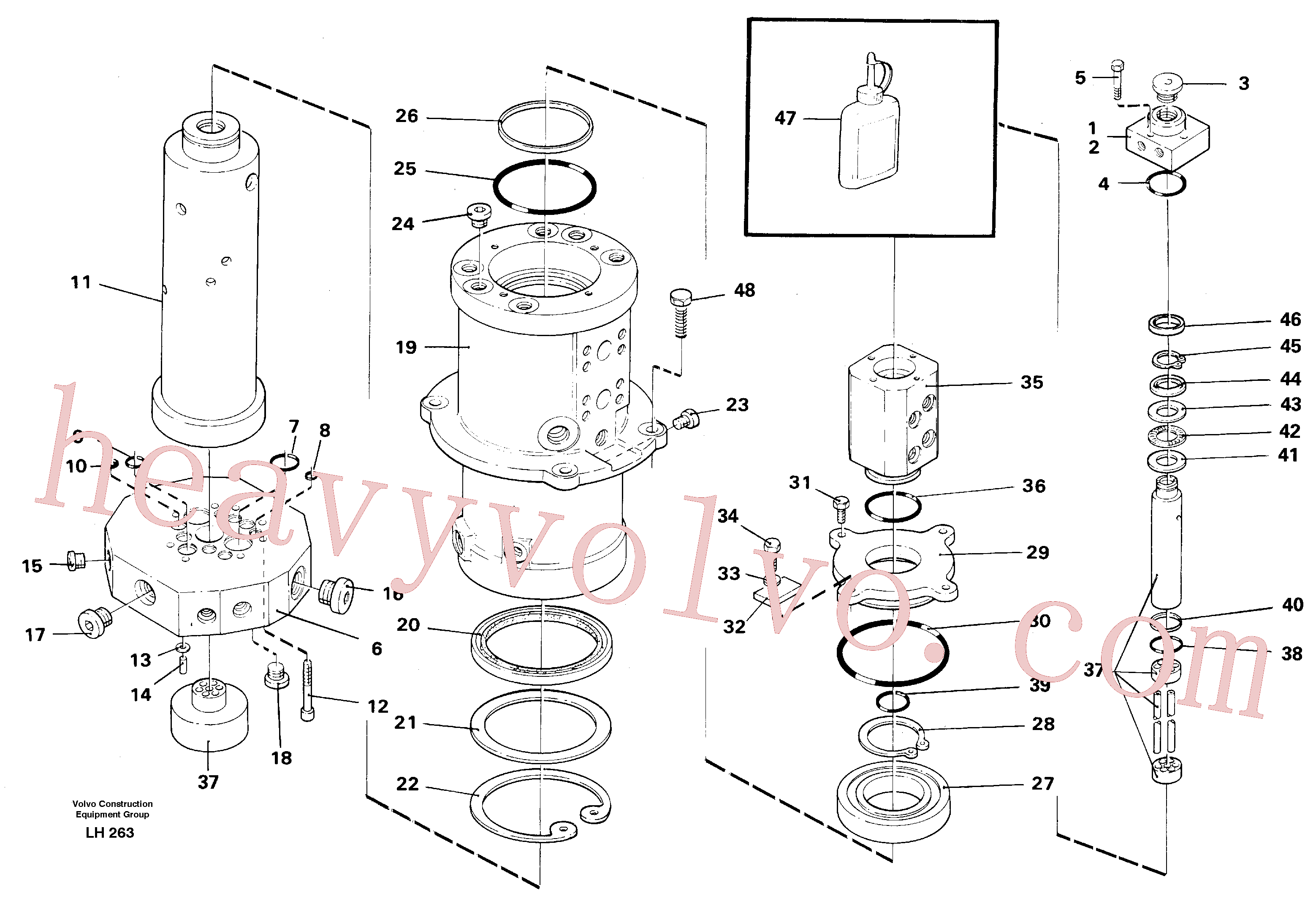 VOE14014600 for Volvo Turning joint(LH263 assembly)