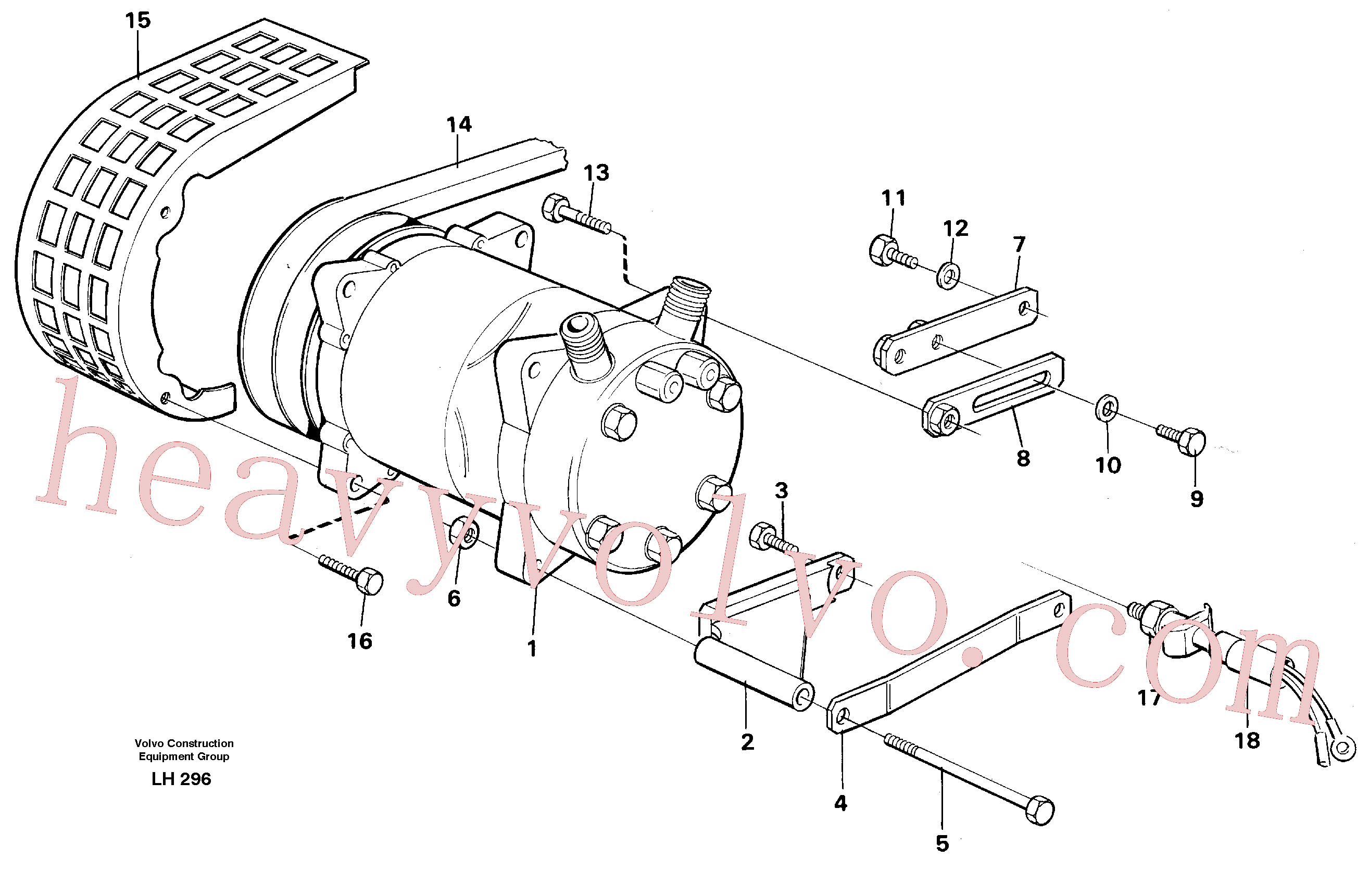 VOE14247403 for Volvo Compressor with fitting parts Cooling agent R12(LH296 assembly)