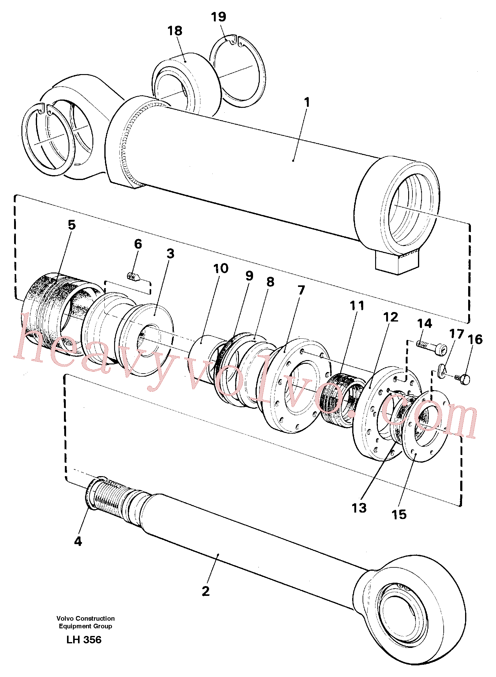 VOE960179 for Volvo Hydraulic cylinder(LH356 assembly)