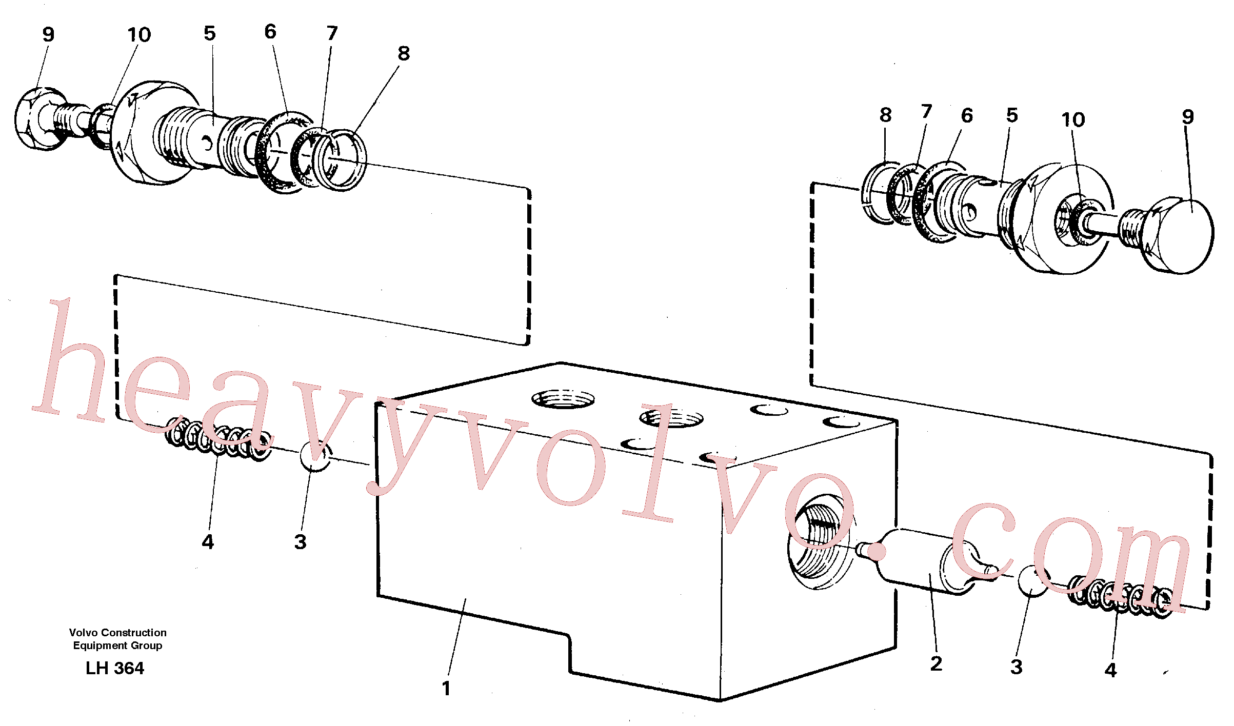 VOE14048665 for Volvo Hydraulic lock, outriggers(LH364 assembly)