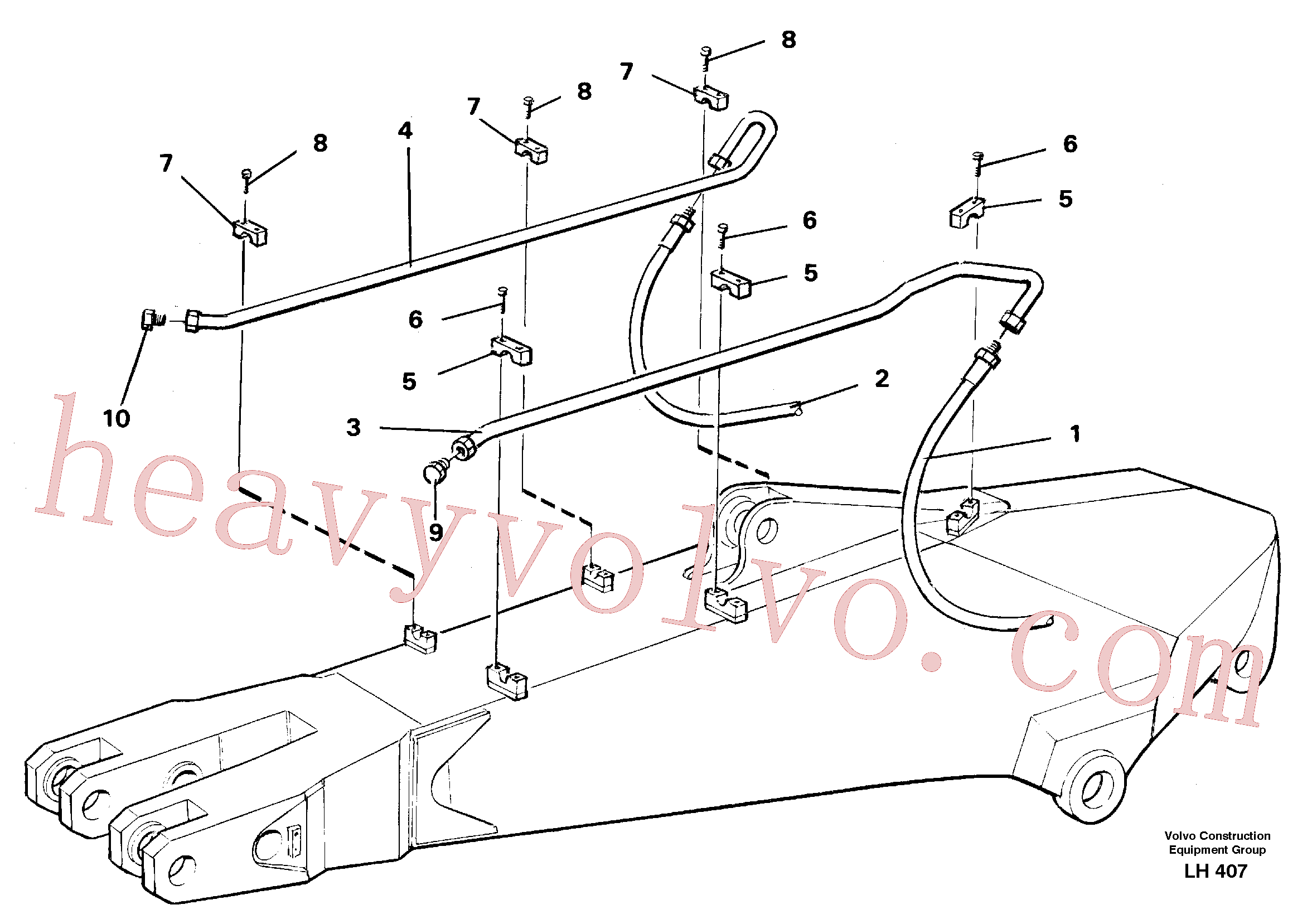 VOE14240727 for Volvo Hammer hydraulics on dipper arm, 2.25 m/ 2.80 m/ 3.30 m.(LH407 assembly)