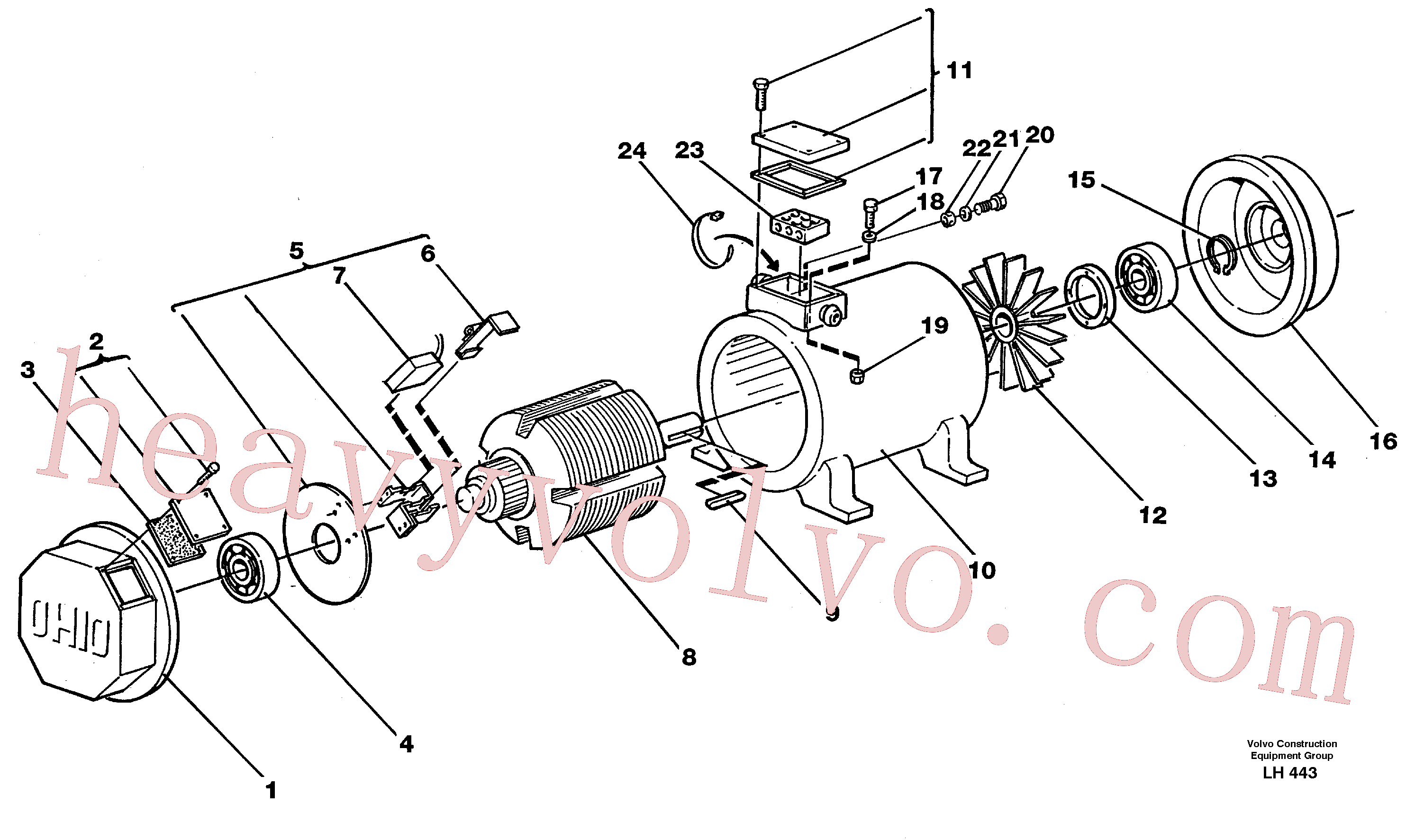 VOE11701863 for Volvo Magnet equipment Ohio, alternator 15 kw(LH443 assembly)