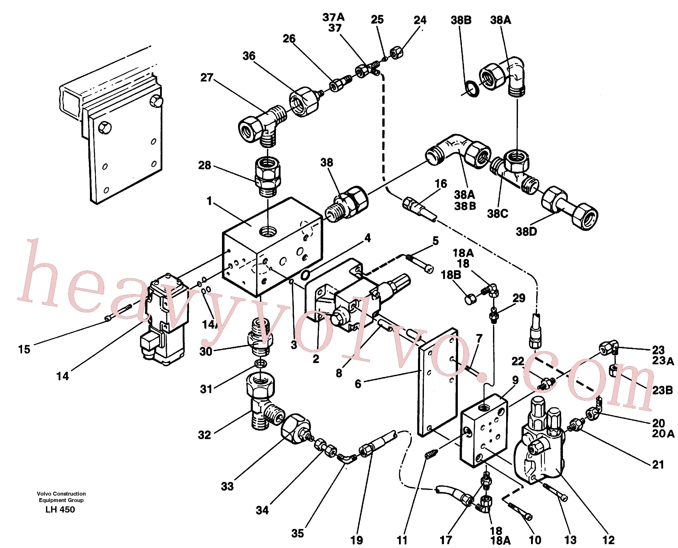 VOE14239620 for Volvo Magnetic equipment Ohio, Valve body(LH450 assembly)