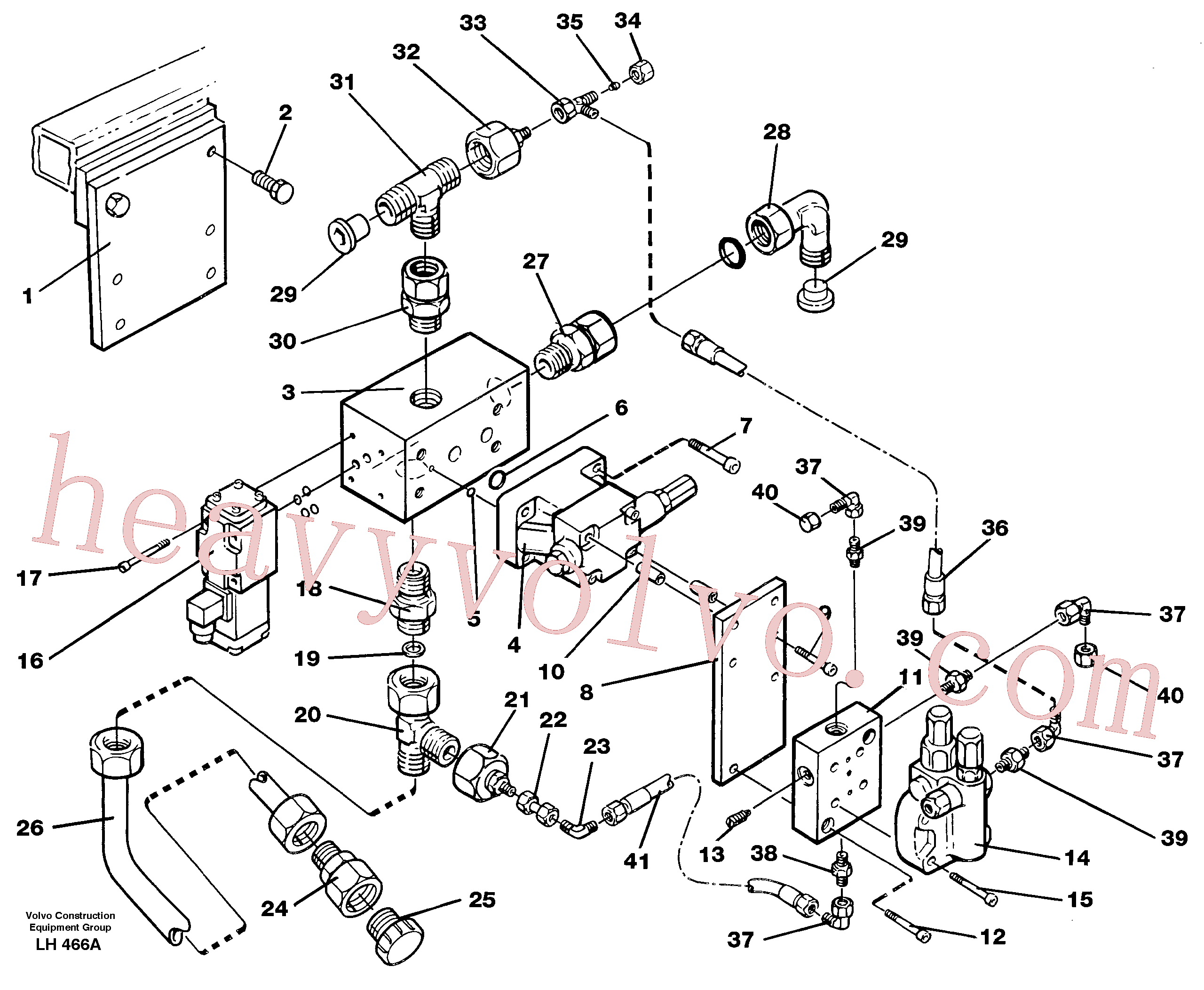 VOE14012487 for Volvo Magnet equipment, Älmhult, valve assembly(LH466A assembly)