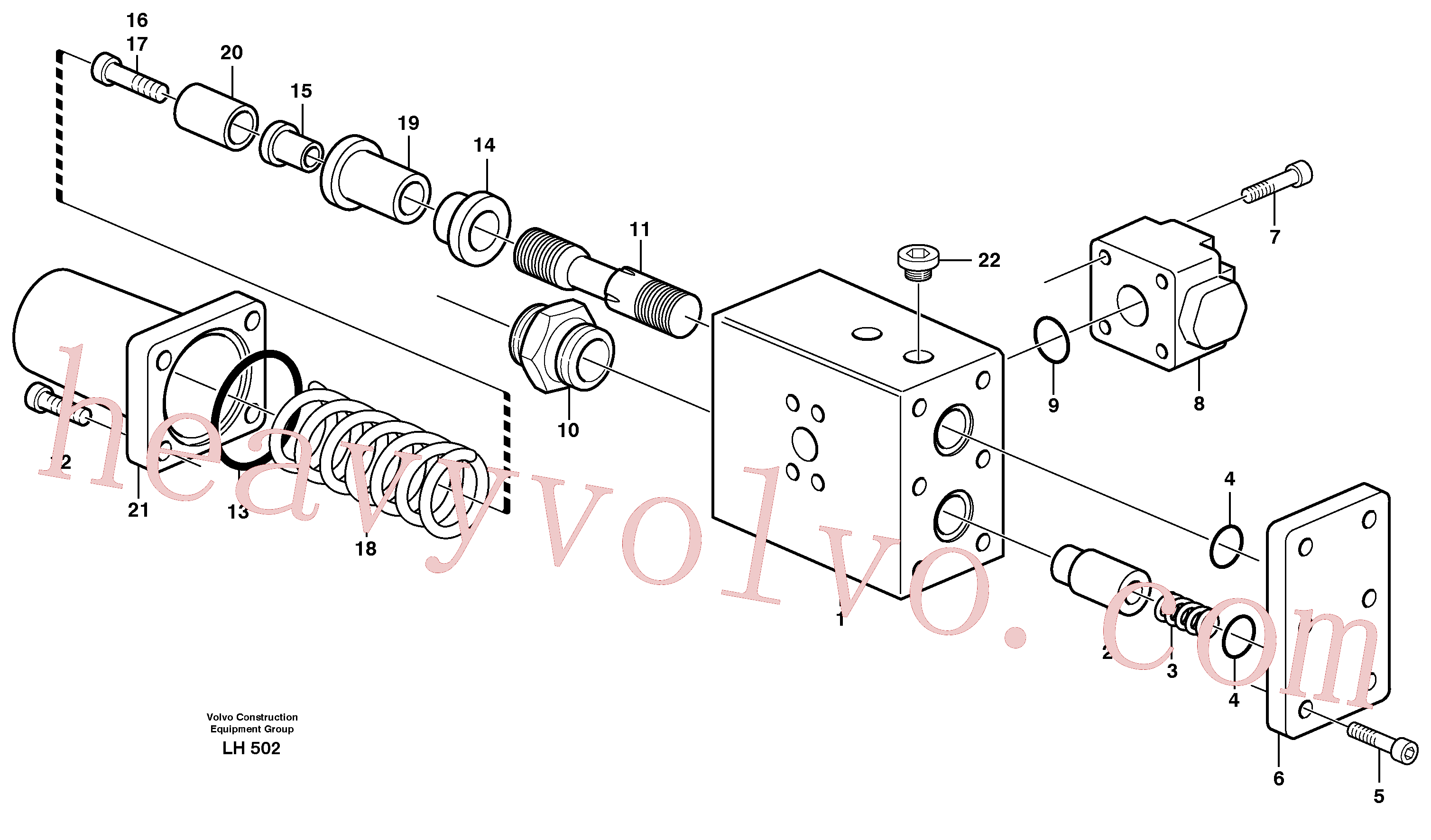 VOE14048554 for Volvo Hose rupture valve,dipperarm cylind.mtrl.handl.eq(LH502 assembly)