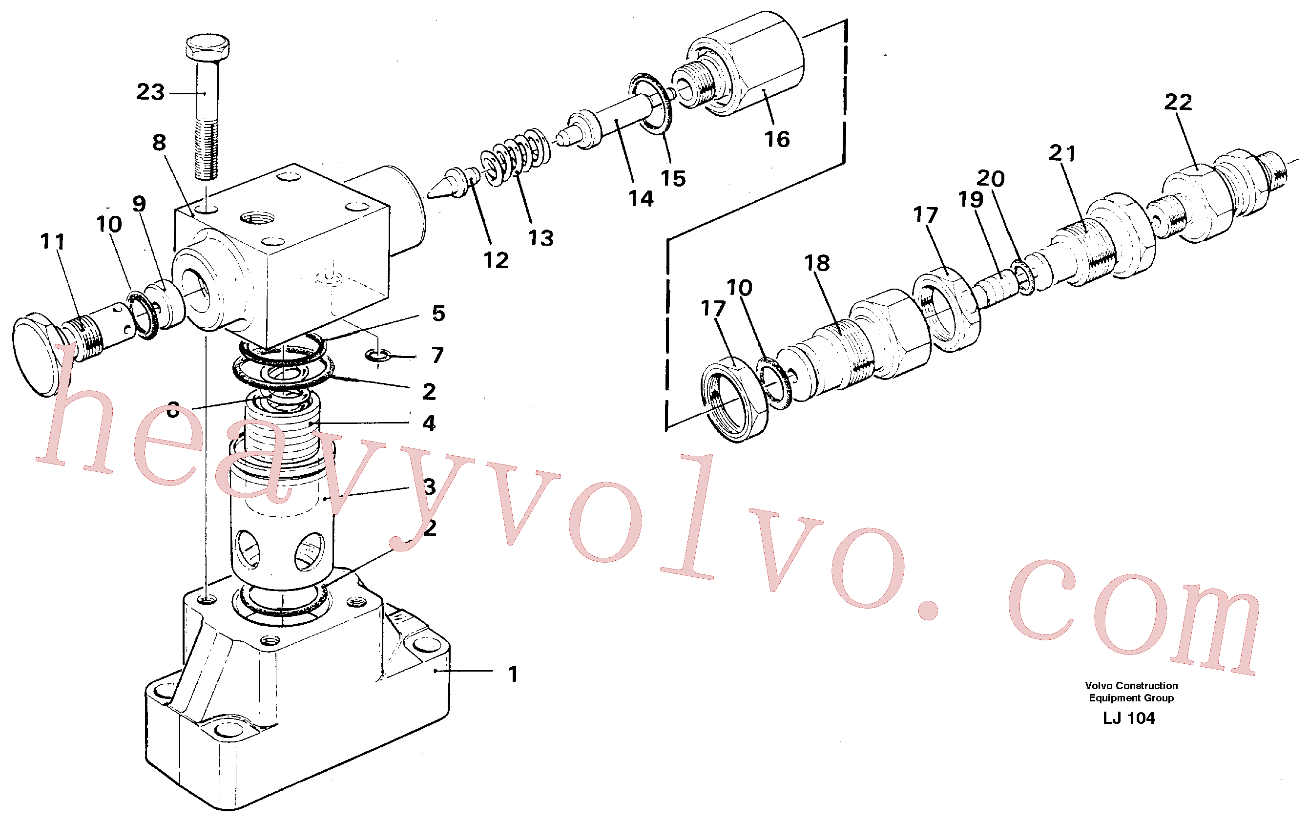 VOE14235232 for Volvo Pressure limiting valve(LJ104 assembly)