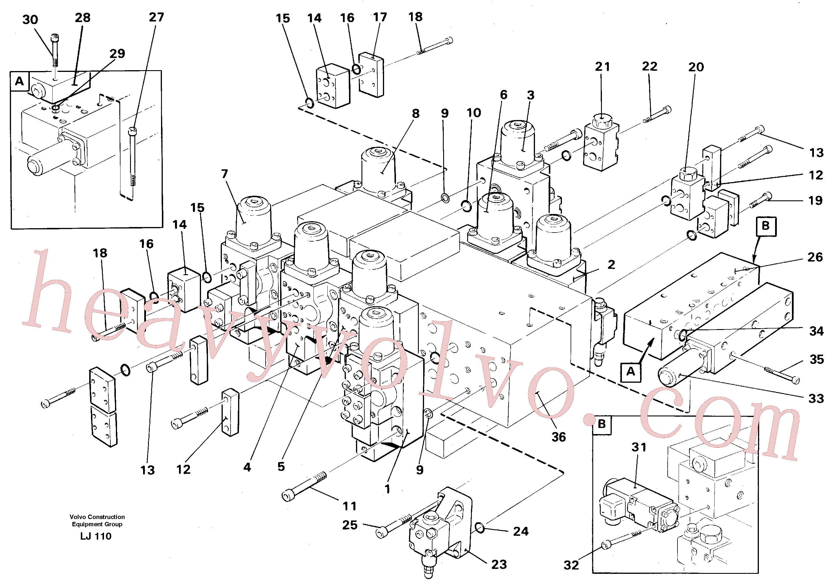 VOE14261539 for Volvo Main valve block, valves(LJ110 assembly)