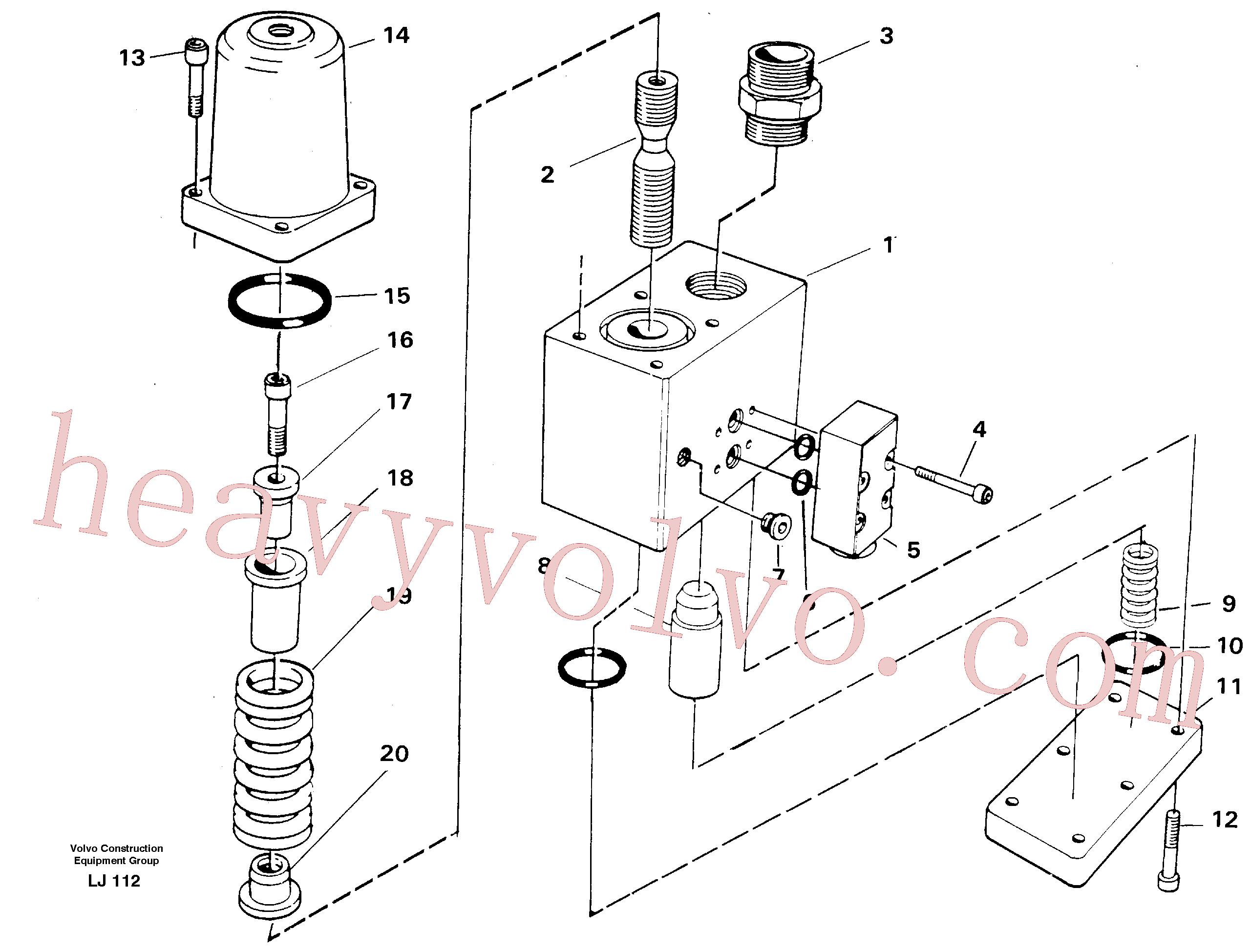 VOE14241321 for Volvo Overcenter valve(LJ112 assembly)