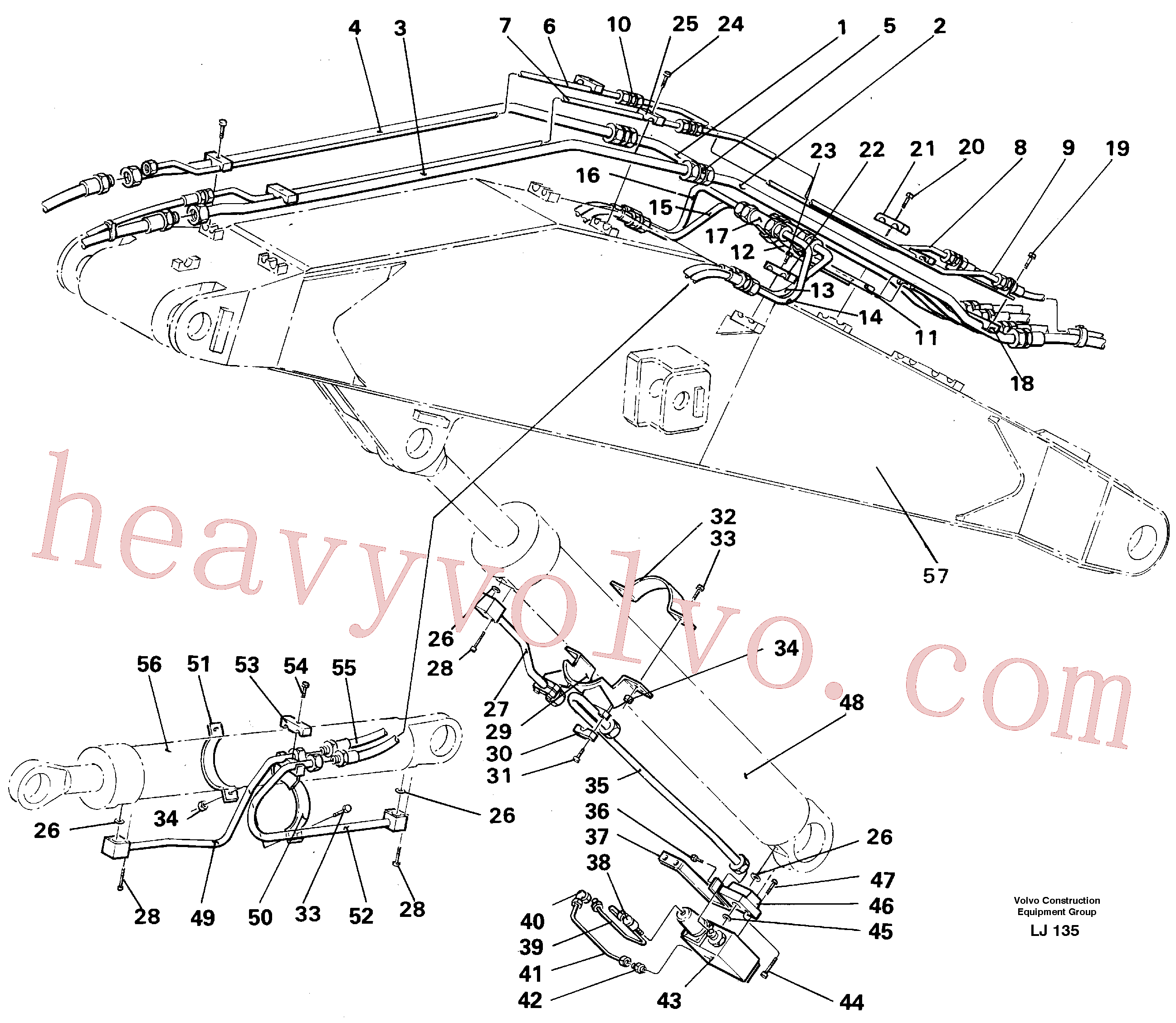 VOE14238187 for Volvo Face shovel equipment, boom(LJ135 assembly)