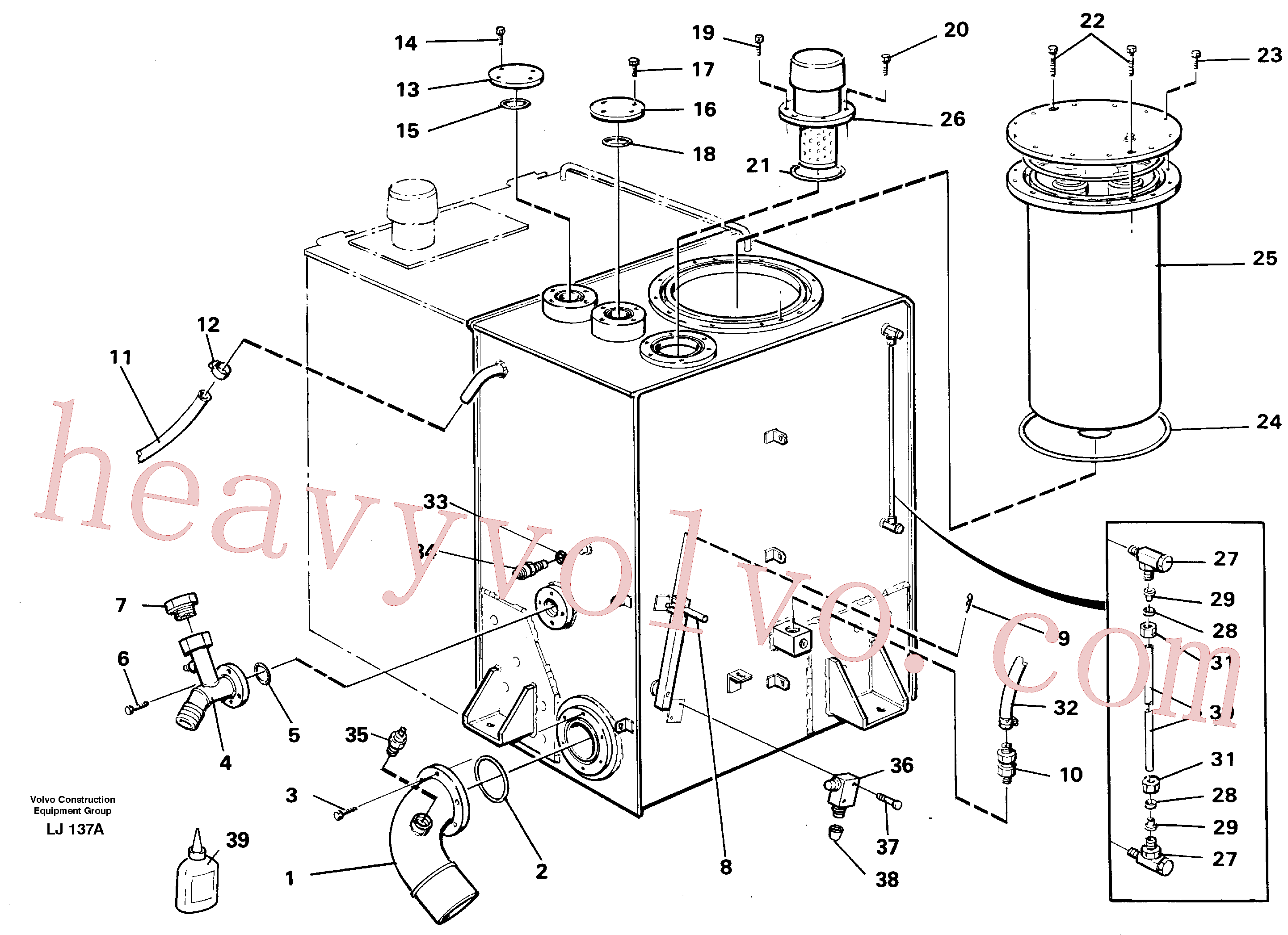 VOE14012329 for Volvo Hydraulic oil tank(LJ137A assembly)