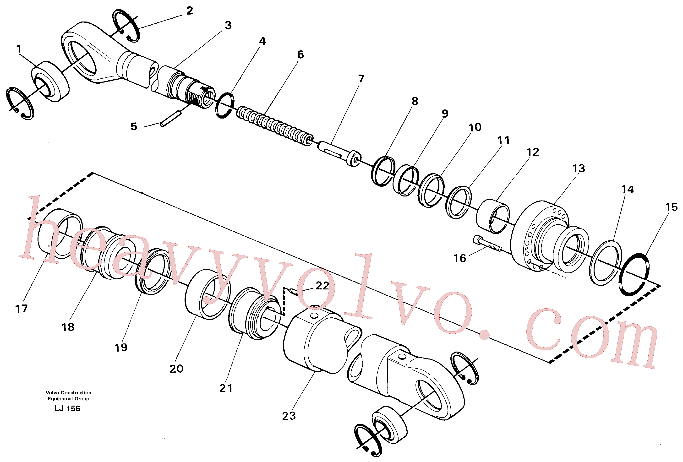 VOE960232 for Volvo Dipper arm cylinder(LJ156 assembly)