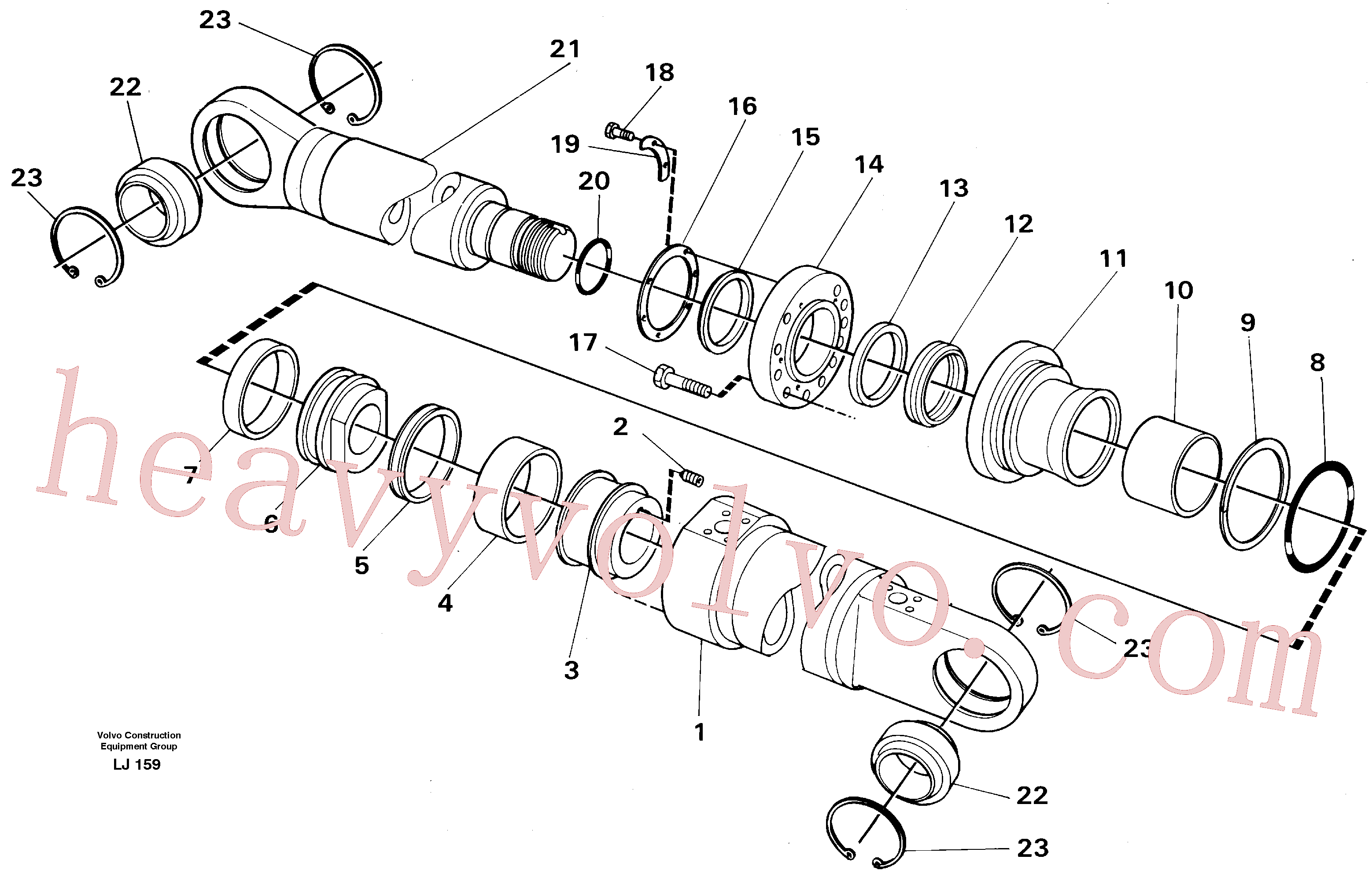 VOE11997226 for Volvo Dipper arm cylinder Material handle equipm.(LJ159 assembly)