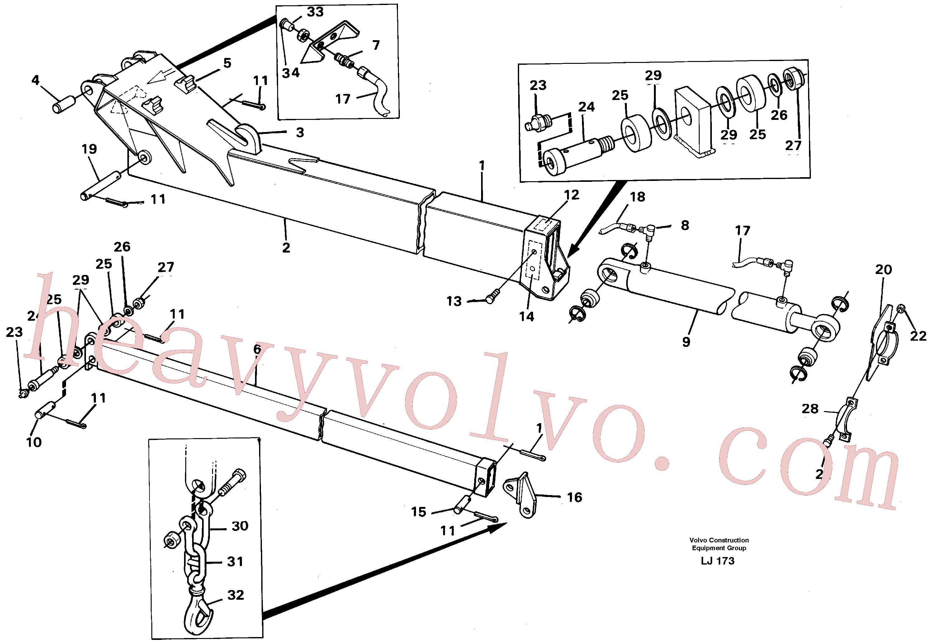 VOE14230061 for Volvo Jib(LJ173 assembly)