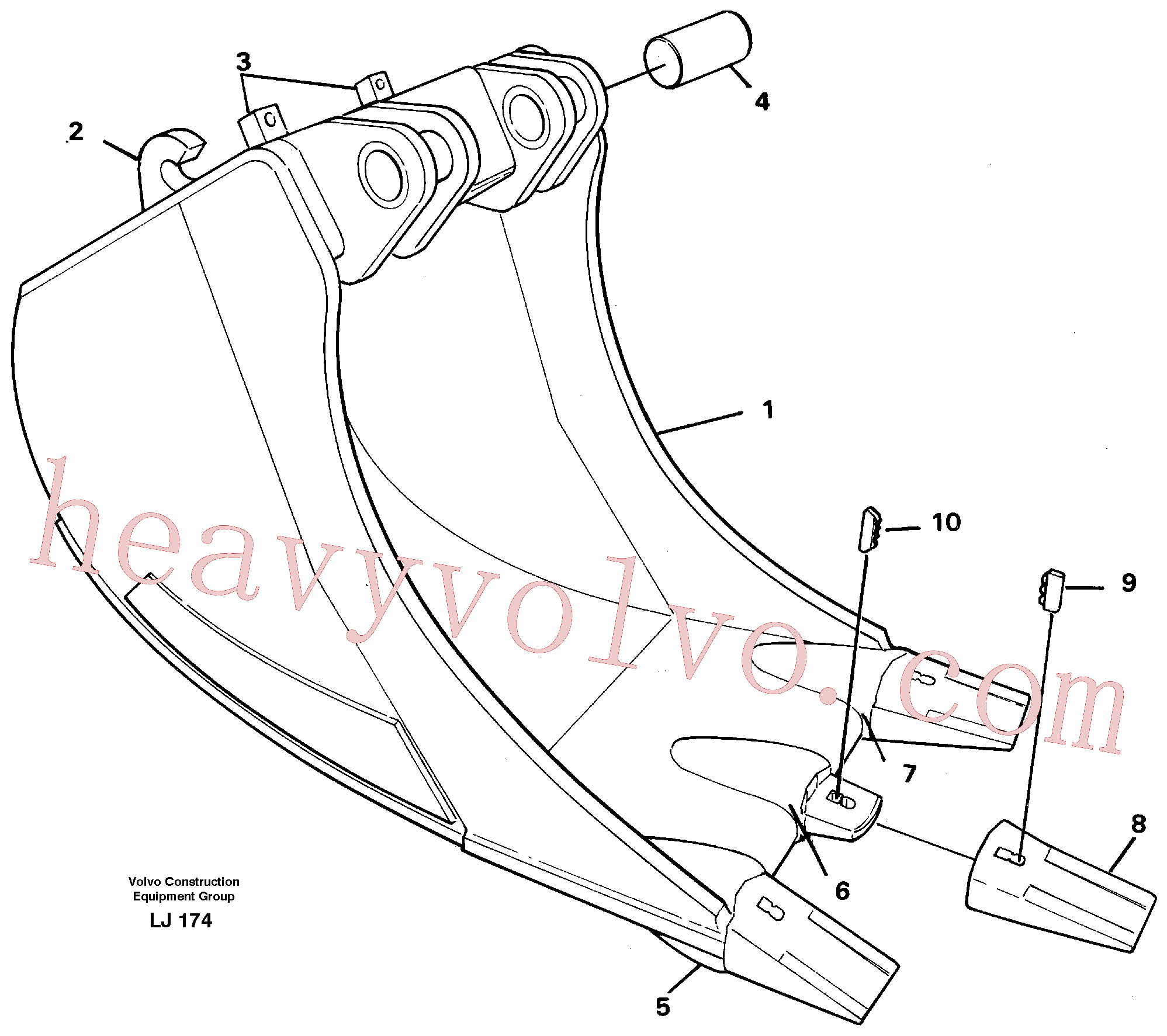 VOE14230660 for Volvo Cable bucket(LJ174 assembly)