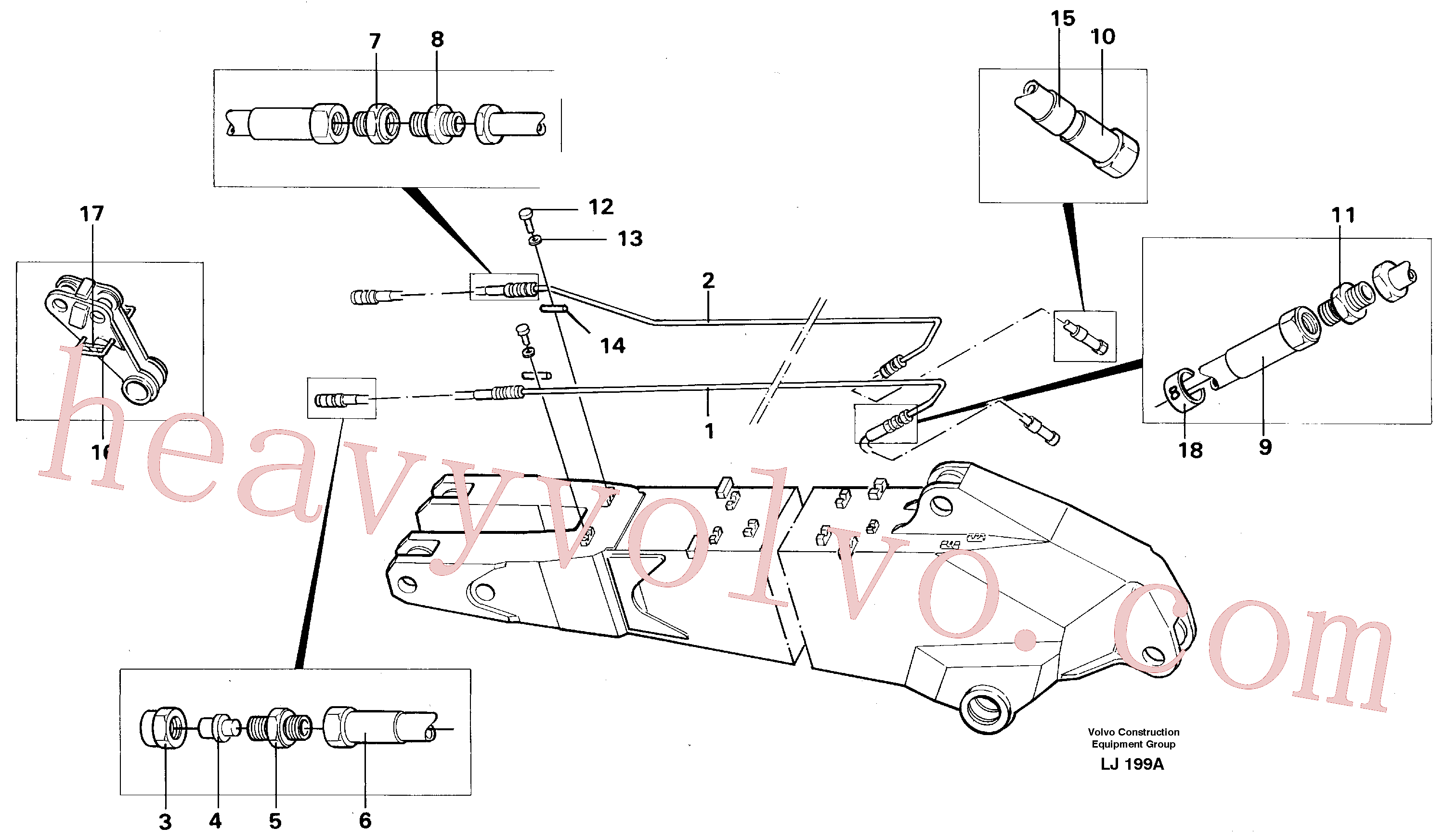 VOE14240729 for Volvo Hydr. quick fit equipm. on long dipper arm(LJ199A assembly)