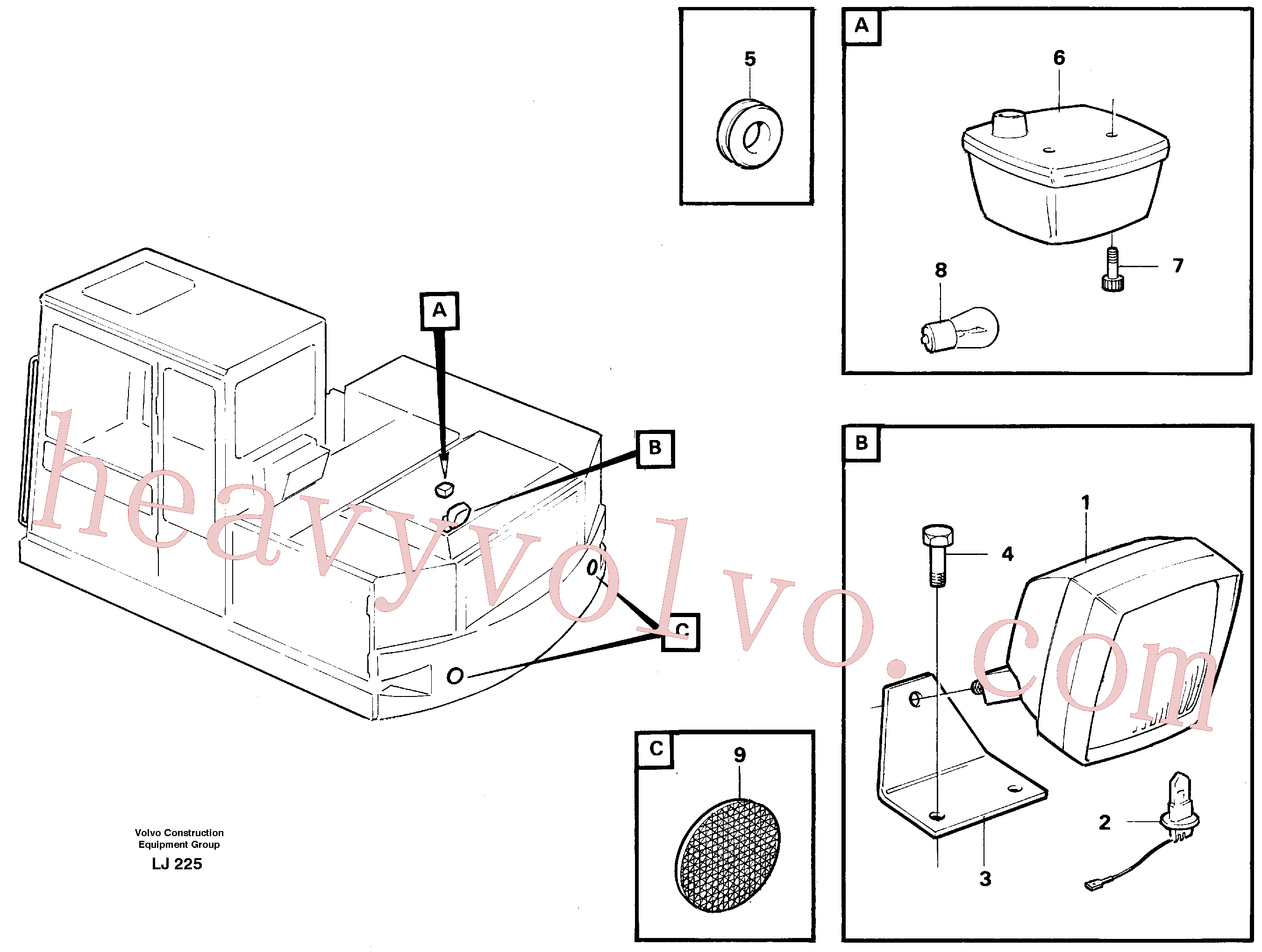 VOE14014814 for Volvo Lighting, rear(LJ225 assembly)